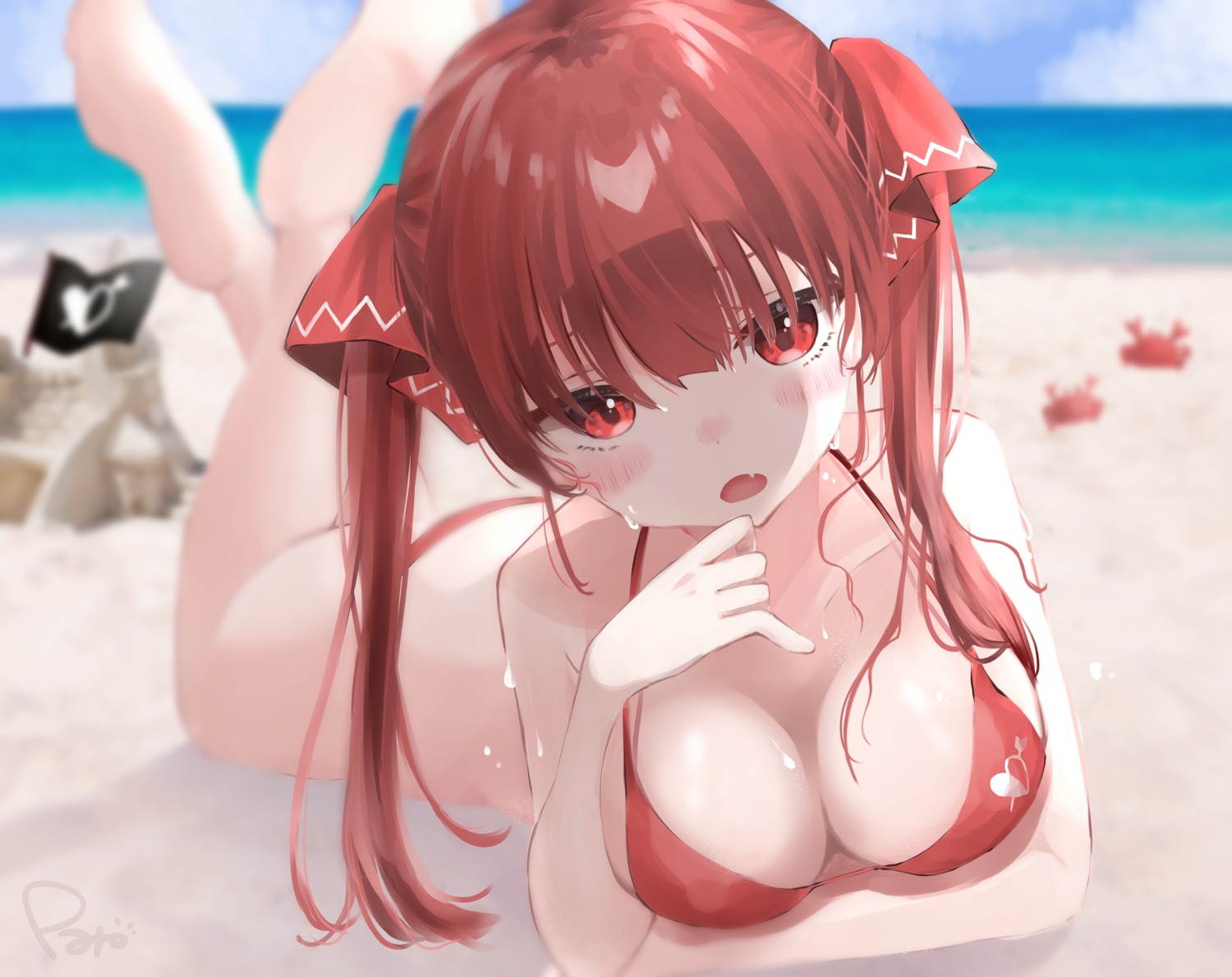 bikini hololive houshou_marine pato_(8o_10) swimsuits