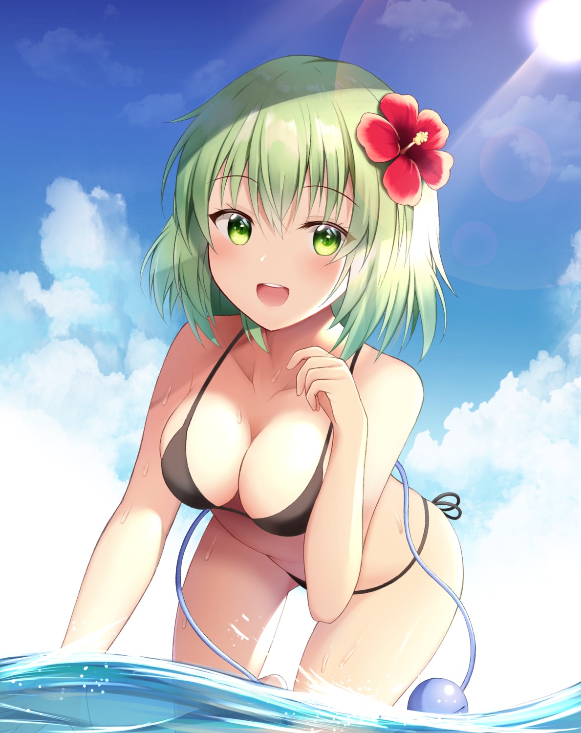 bikini komeiji_koishi swimsuits touhou utekiro wet