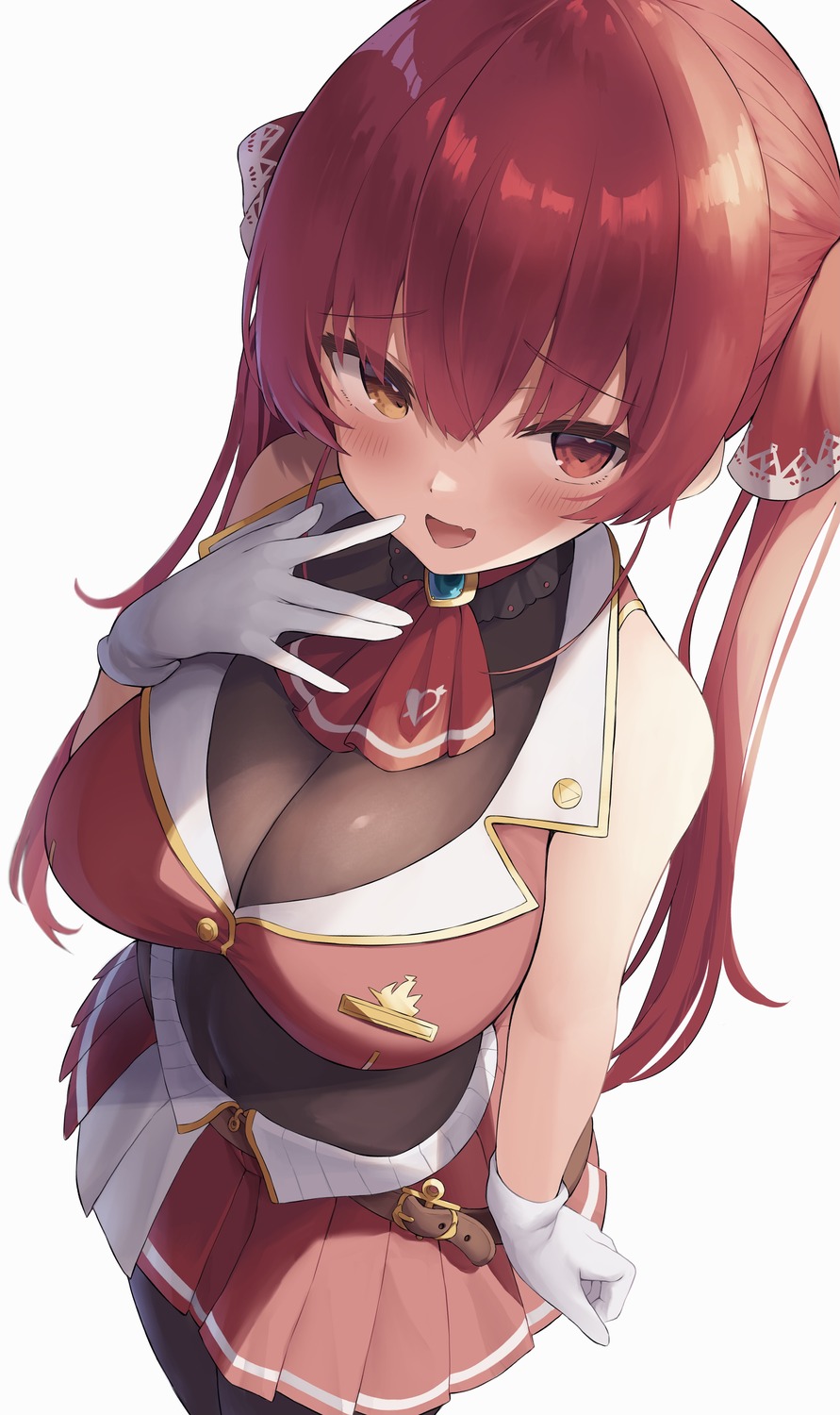 artist_revision heterochromia hololive houshou_marine nekohuman221_(tsun221)