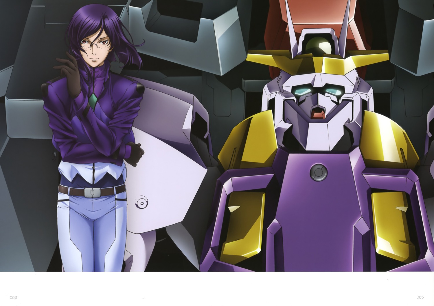 chiba_michinori gundam gundam_00 gundam_00:_a_wakening_of_the_trailblazer male mecha megane raphael_gundam tieria_erde