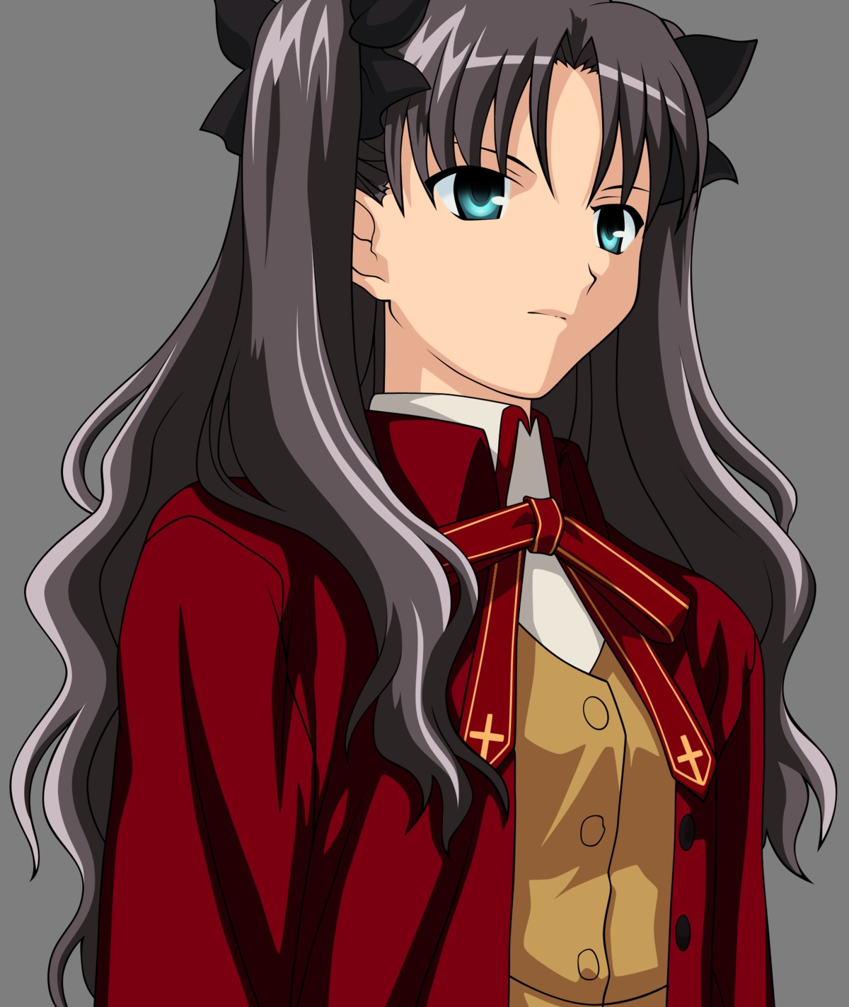 fate/stay_night seifuku toosaka_rin transparent_png vector_trace