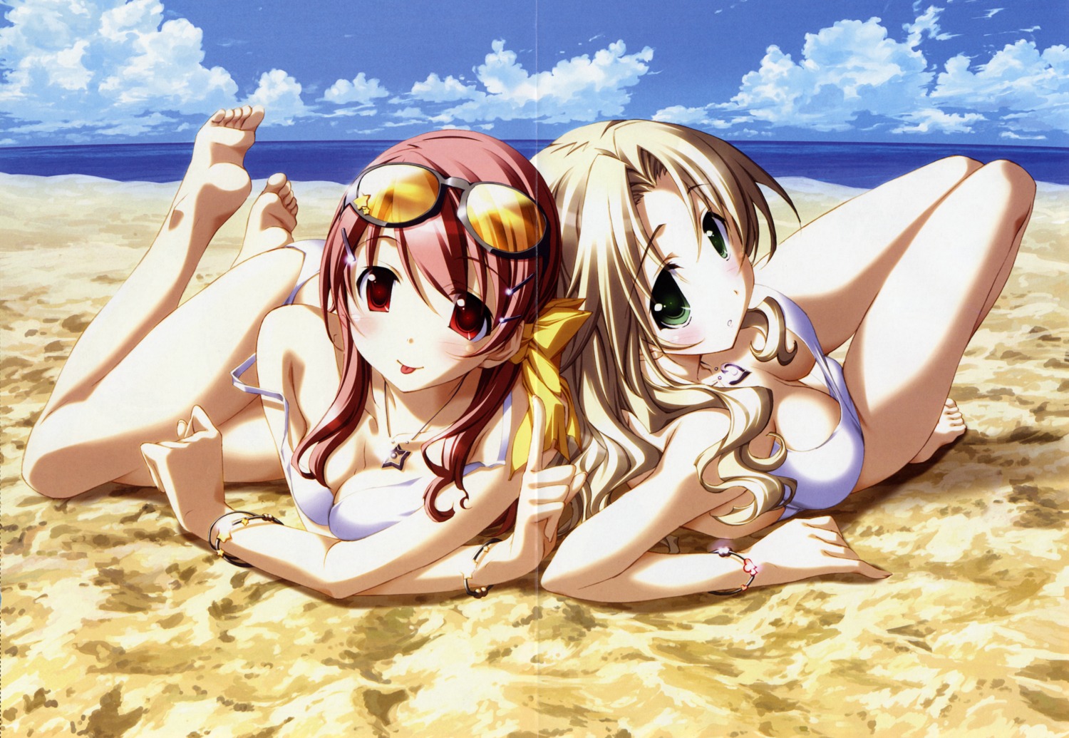 ashita_no_kimi_to_au_tame_ni bikini crease kurashima_tomoyasu swimsuits wakamiya_asuka yuugiri_ruriko