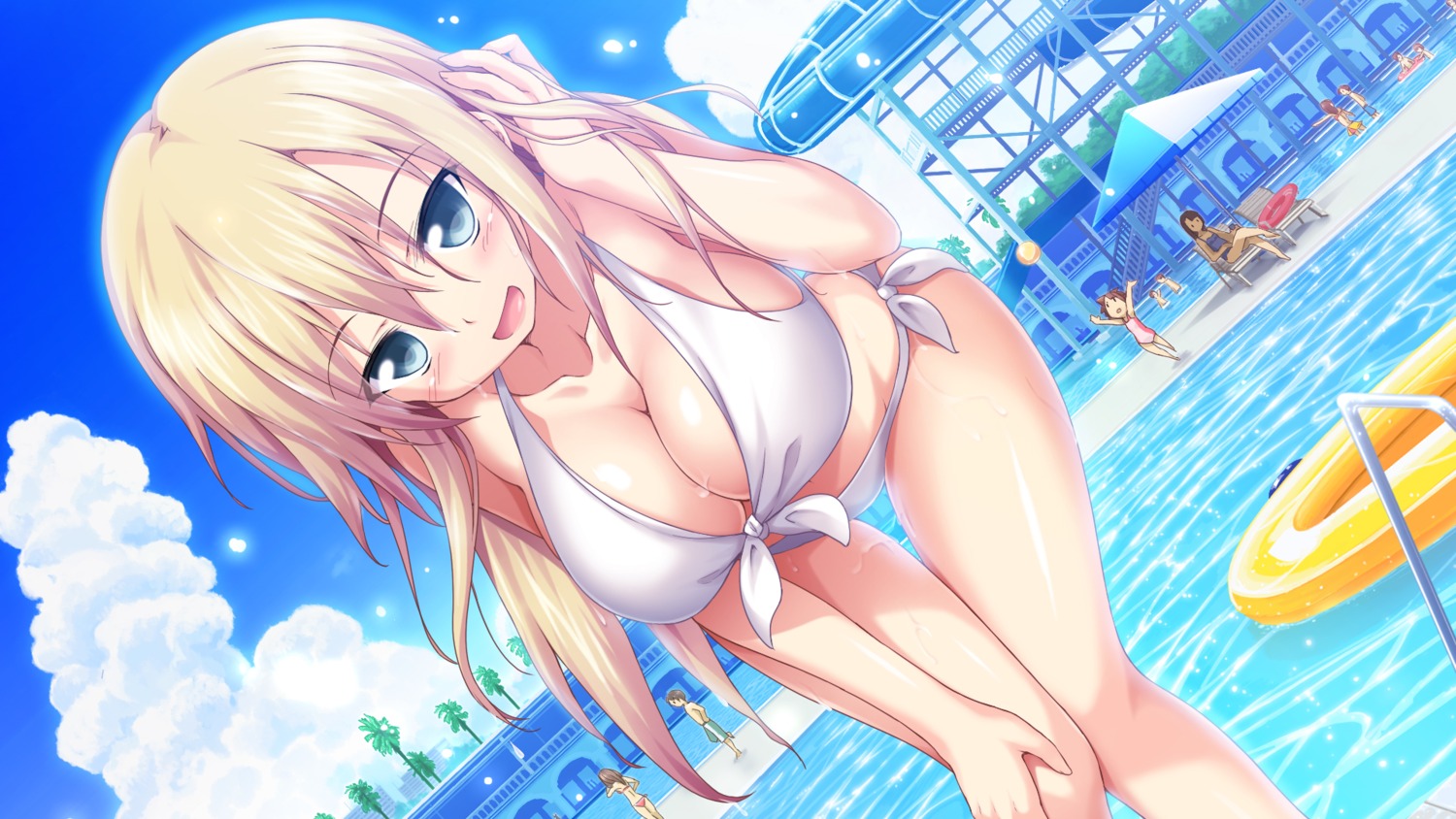 bikini cleavage game_cg harukaze-soft love_of_ren'ai_koutei_of_love! ootori_erika oozora_itsuki swimsuits