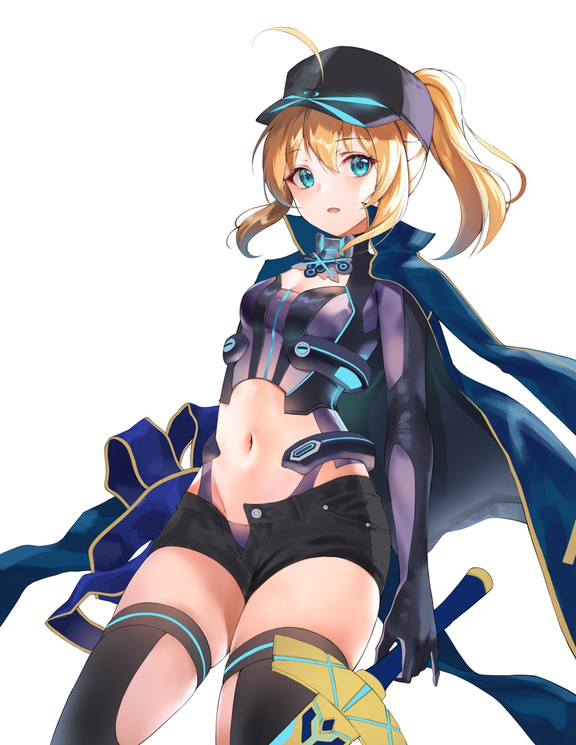 cleavage fate/grand_order harusame_(user_wawj5773) heroine_x sword thighhighs