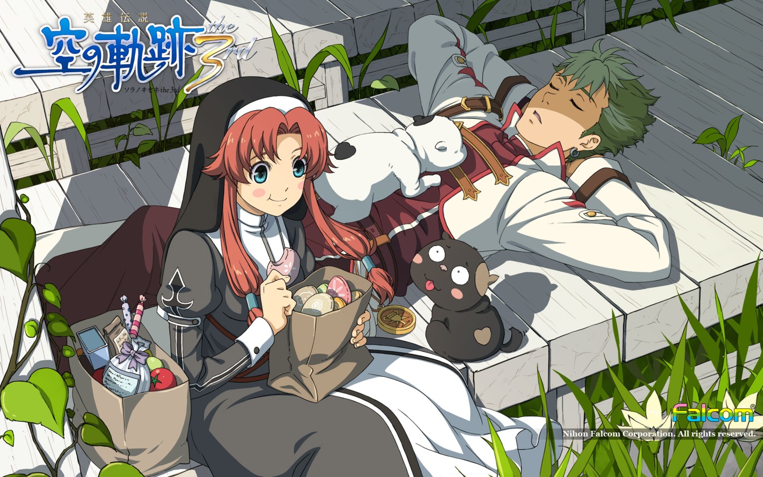 eiyuu_densetsu eiyuu_densetsu:_sora_no_kiseki falcom kevin_graham nun ries_argent wallpaper