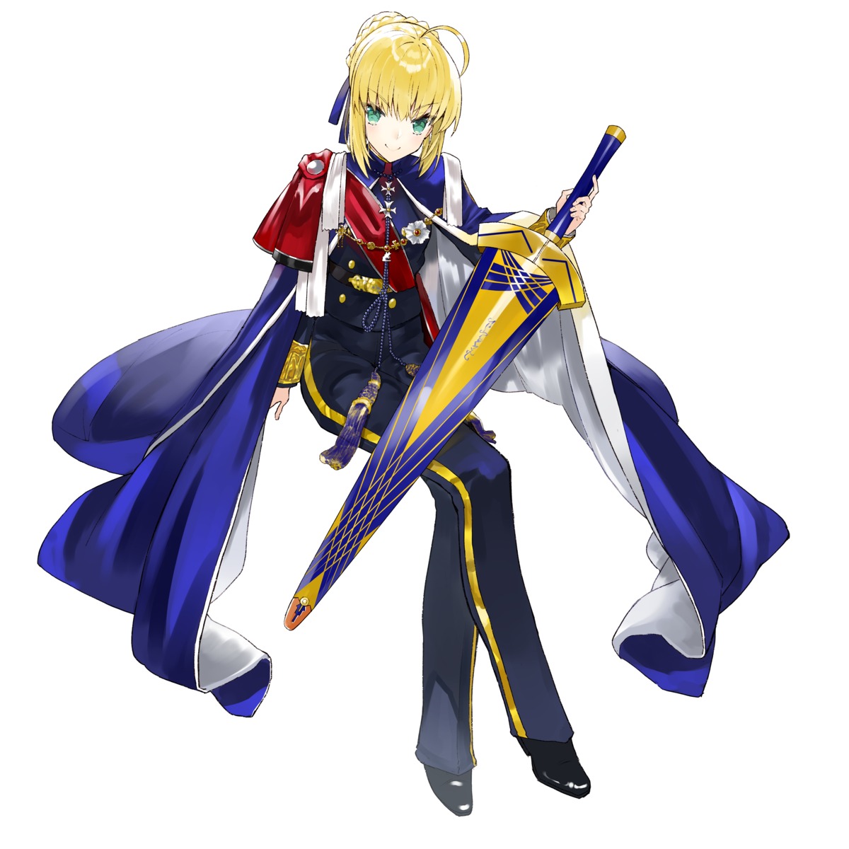 fate/grand_order heels kou_mashiro saber sword uniform