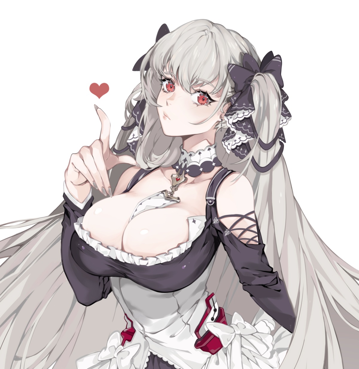 azur_lane cleavage formidable_(azur_lane) gothic_lolita lolita_fashion misshao_00 no_bra