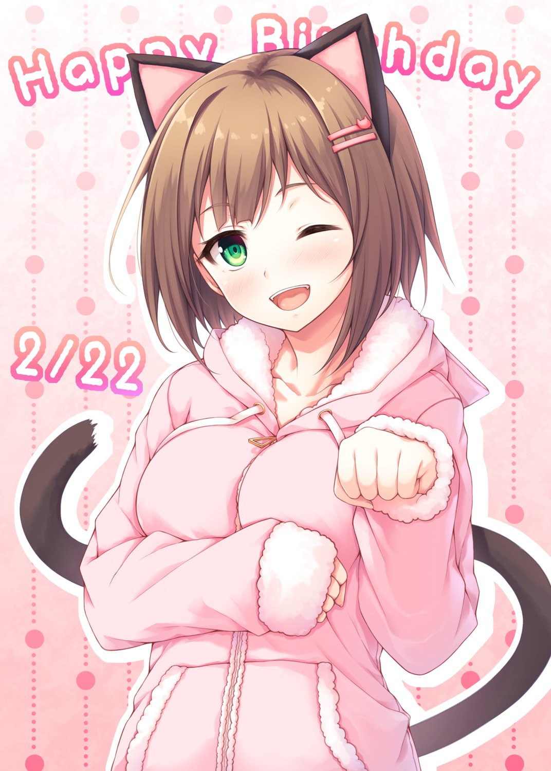 animal_ears hasumi_(hasubatake39) maekawa_miku nekomimi tail the_idolm@ster the_idolm@ster_cinderella_girls