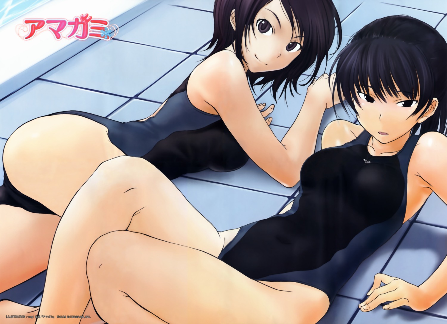 amagami kawagishi_keitarou swimsuits takahashi_maya tsukahara_hibiki