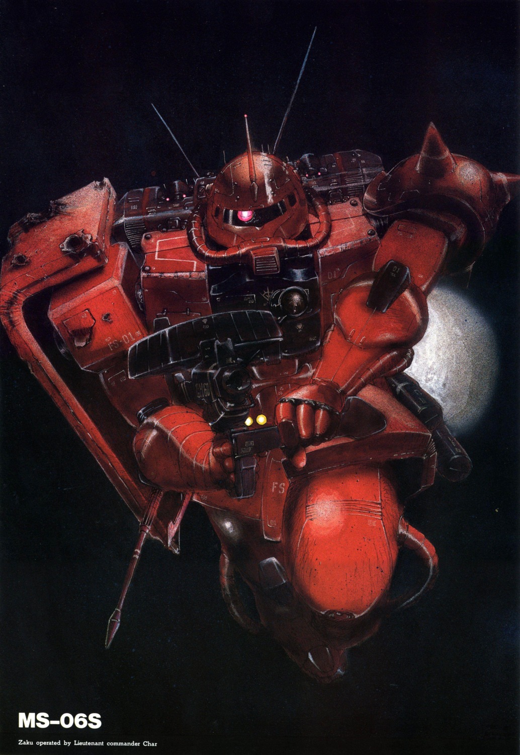 gundam kondo_kazuhisa mecha mobile_suit_gundam ms-06_zaku_ii