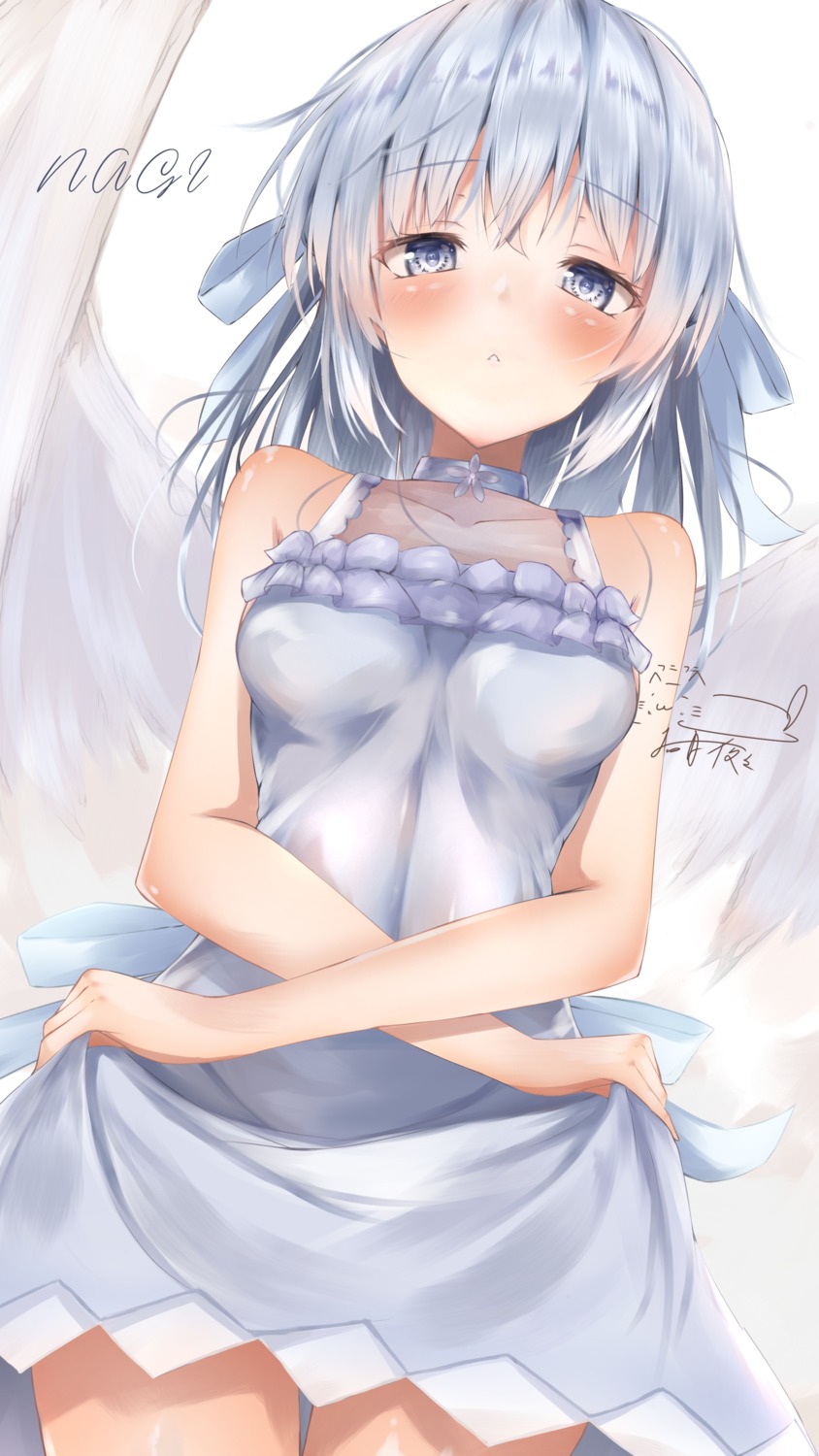 chunithm dress kisaragi_yaya kobotoke_nagi see_through skirt_lift wings