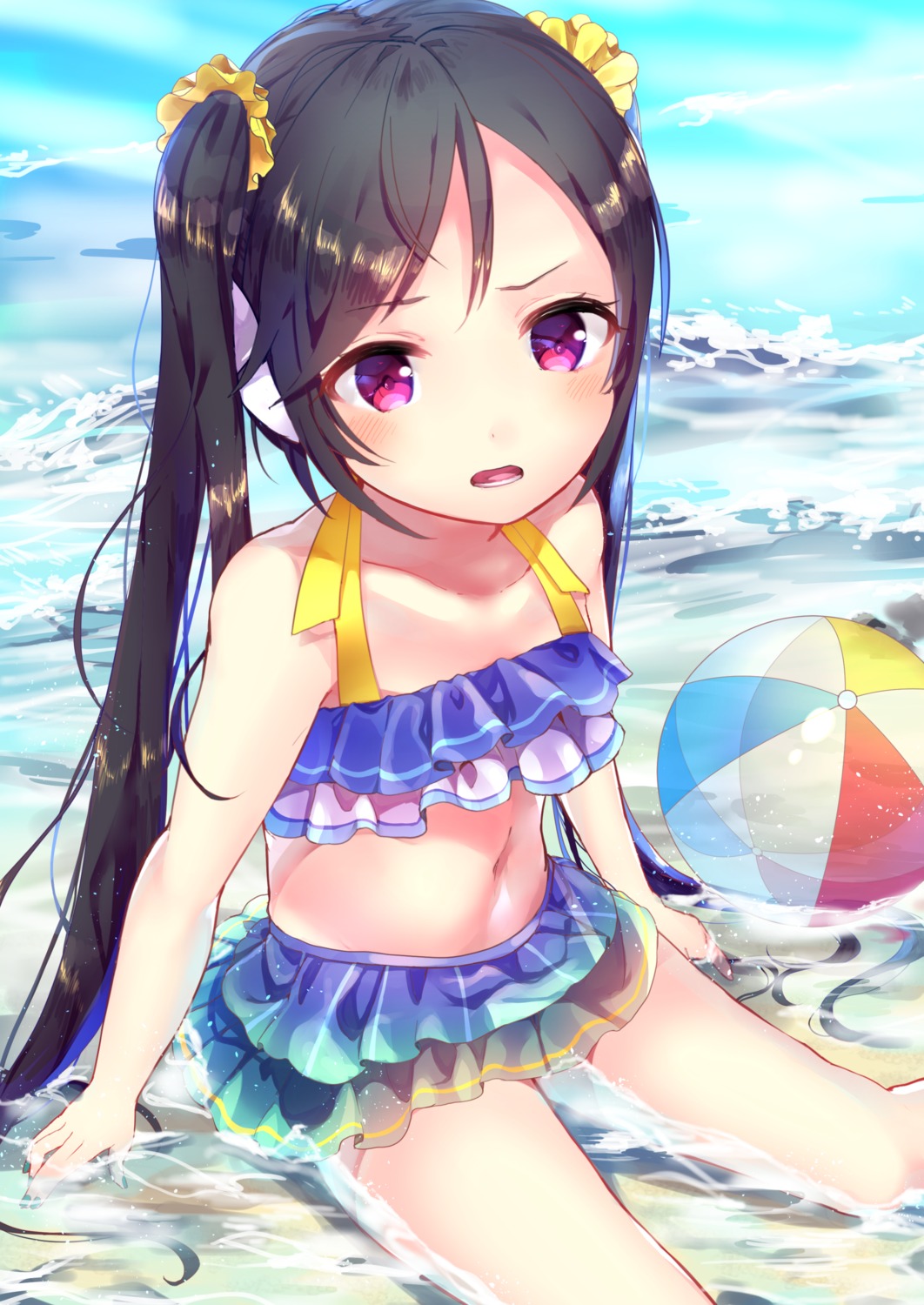 bikini ekimemo!_-station_memories!- hoshi_no_yurara sakusabe_chiko swimsuits wet