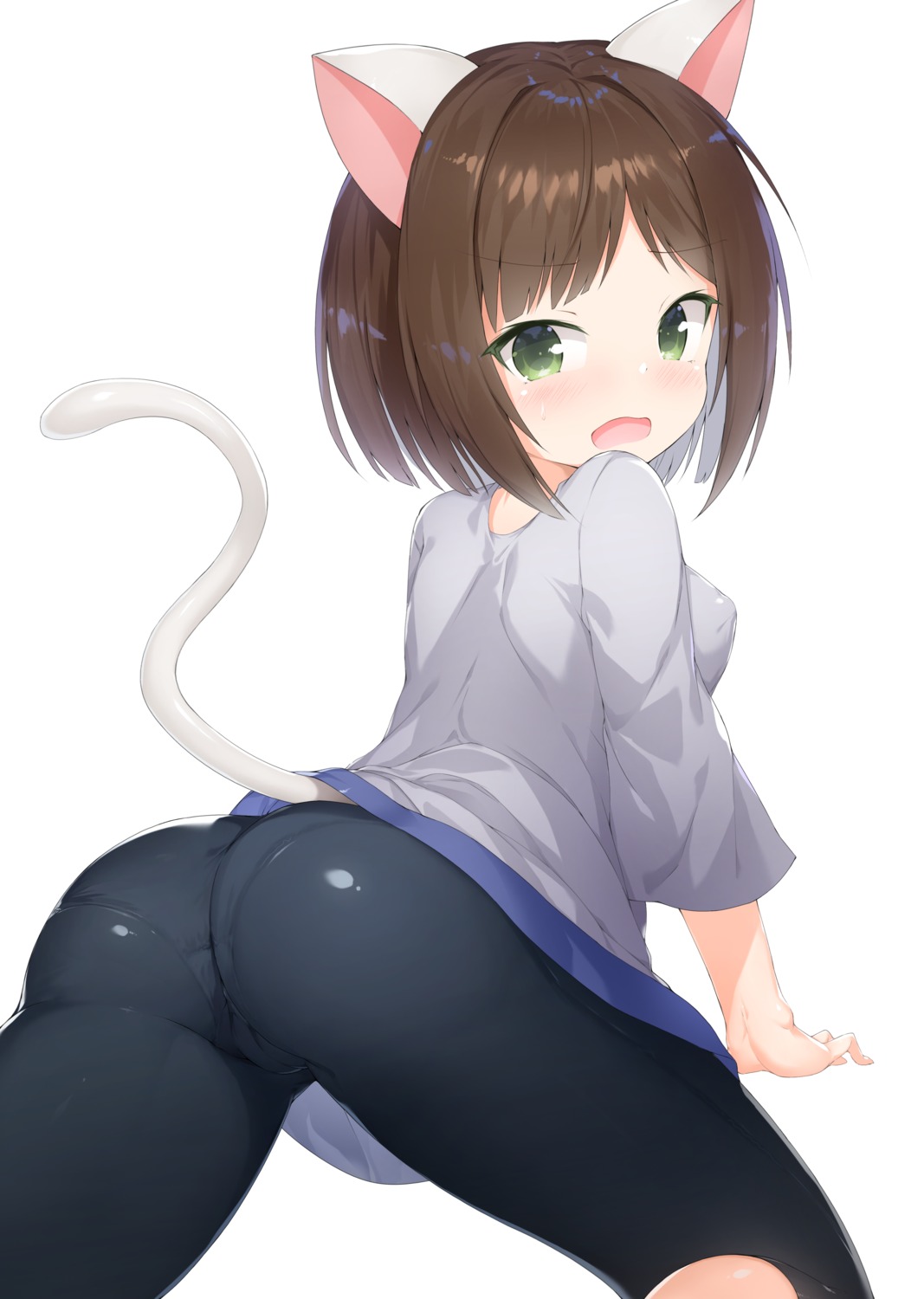 animal_ears ass cameltoe erect_nipples maekawa_miku rekareka tail the_idolm@ster the_idolm@ster_cinderella_girls