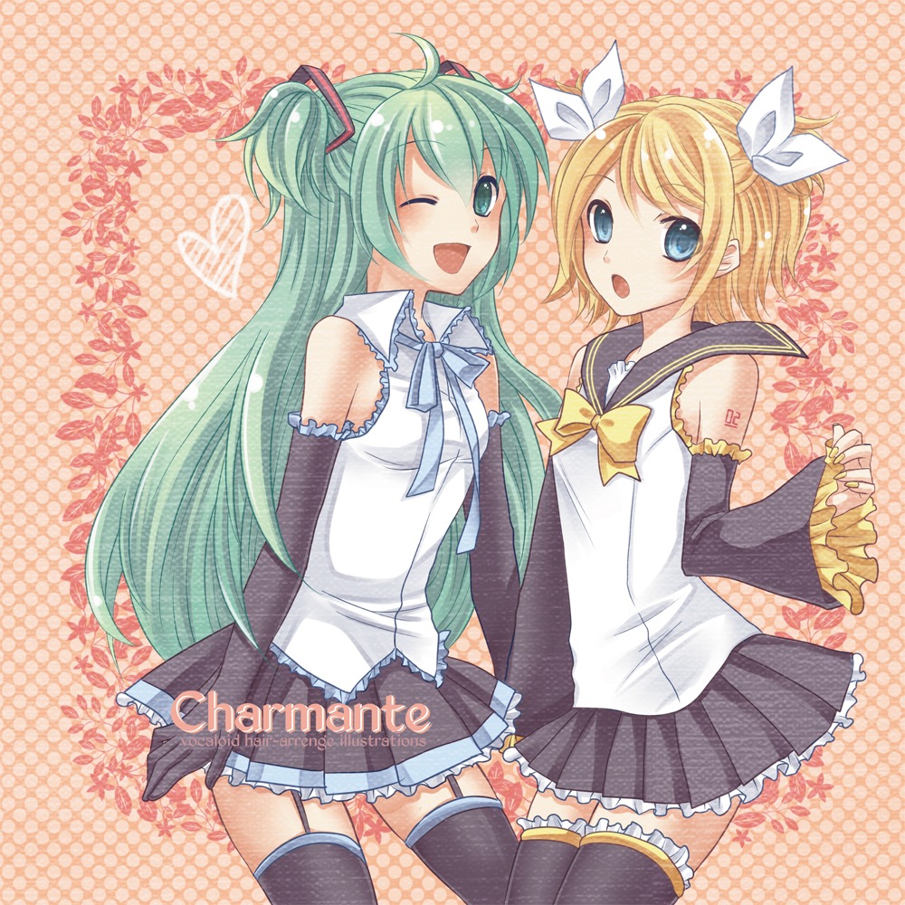 hatsune_miku kagamine_rin stockings thighhighs vocaloid yayoi