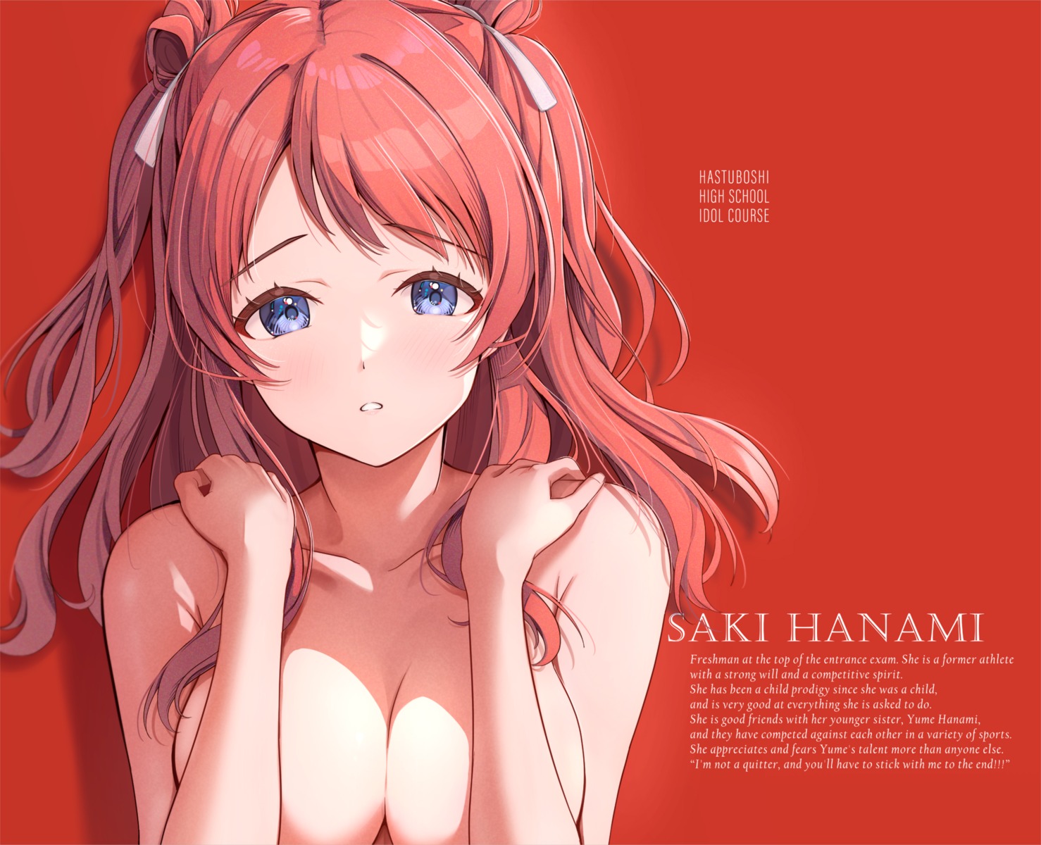 fujinomiya_reicho gakuen_idolm@ster hanami_saki the_idolm@ster topless