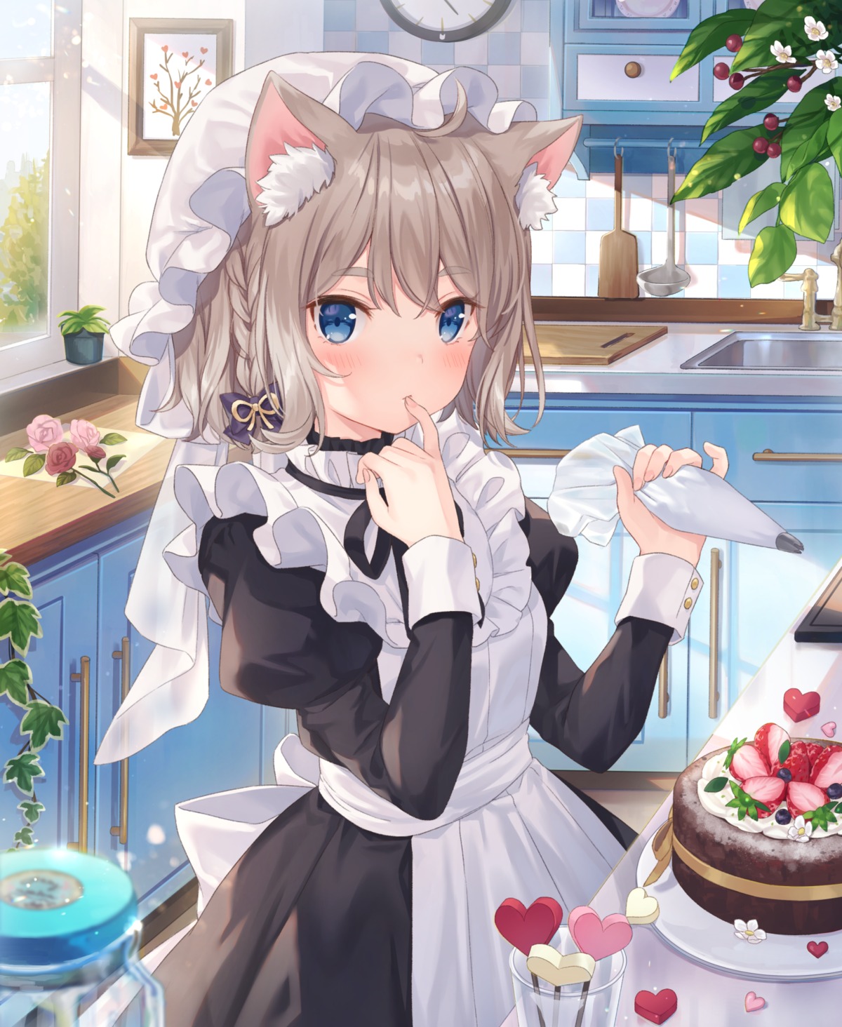 animal_ears jimmy maid nekomimi valentine