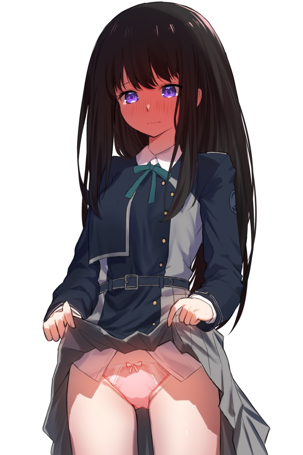 inoue_takina kutar22 lycoris_recoil pantsu seifuku skirt_lift