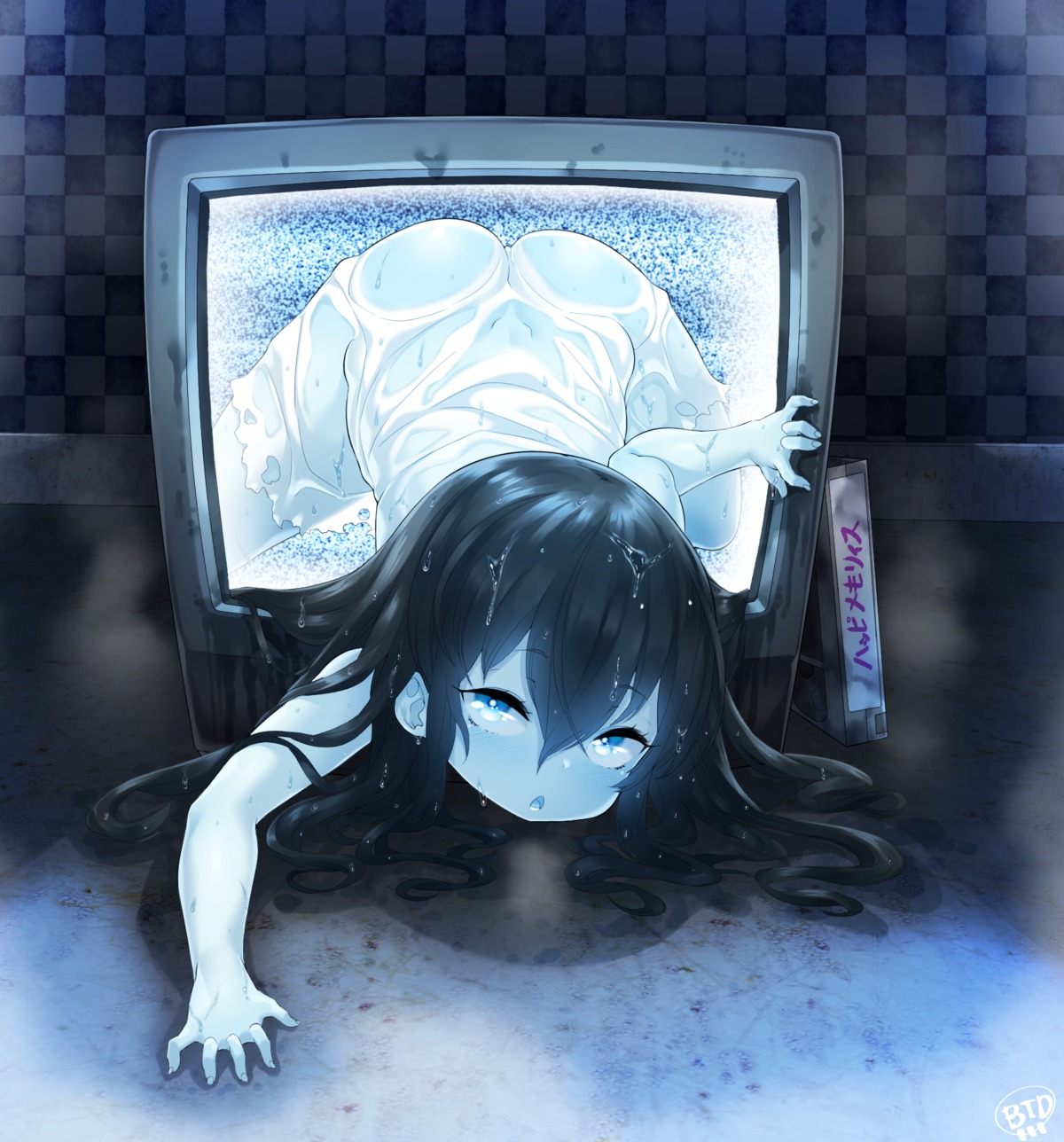 ass born-to-die dress loli nopan see_through the_ring torn_clothes wet wet_clothes yamamura_sadako