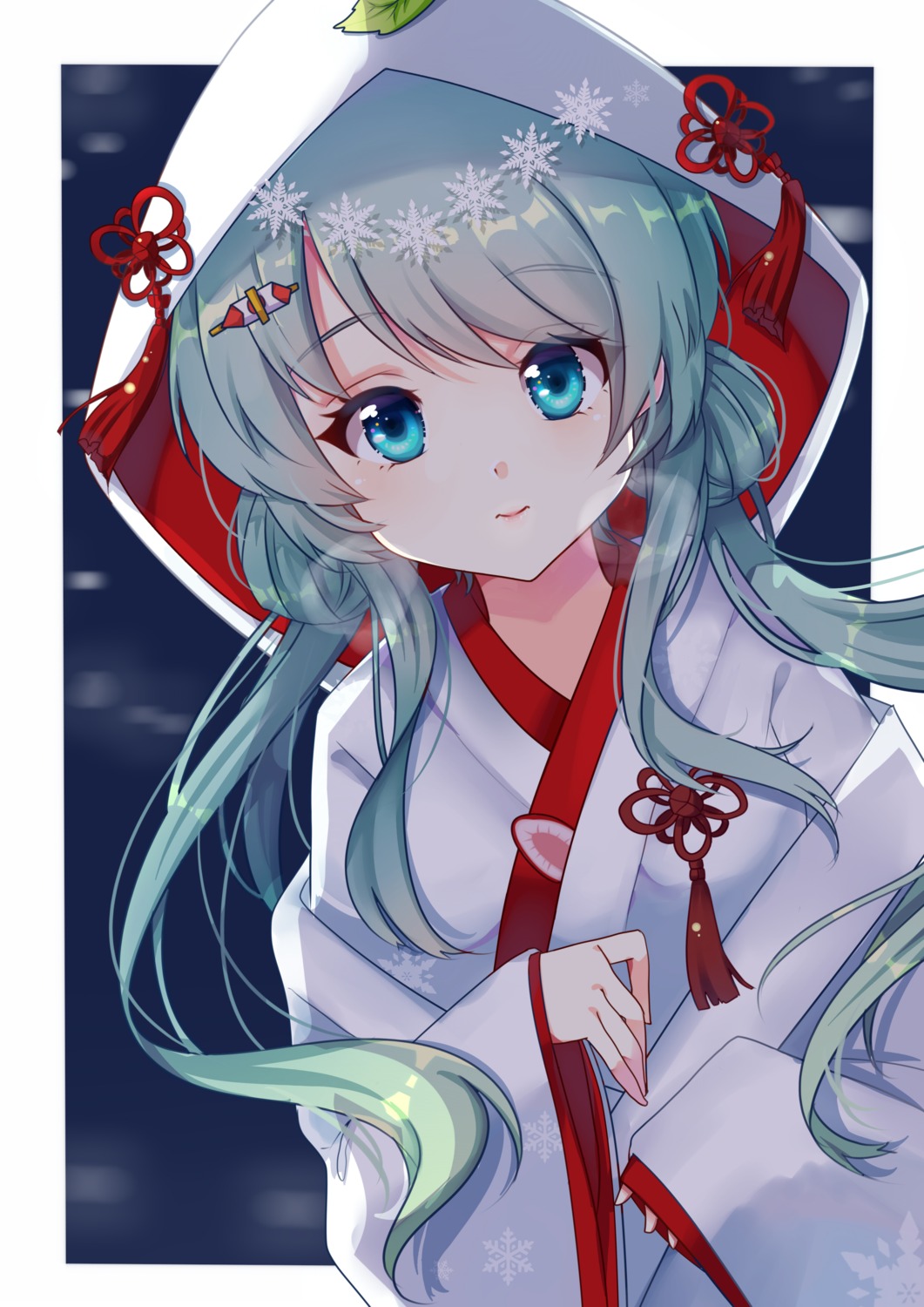 hatsune_miku japanese_clothes shanguier vocaloid yuki_miku