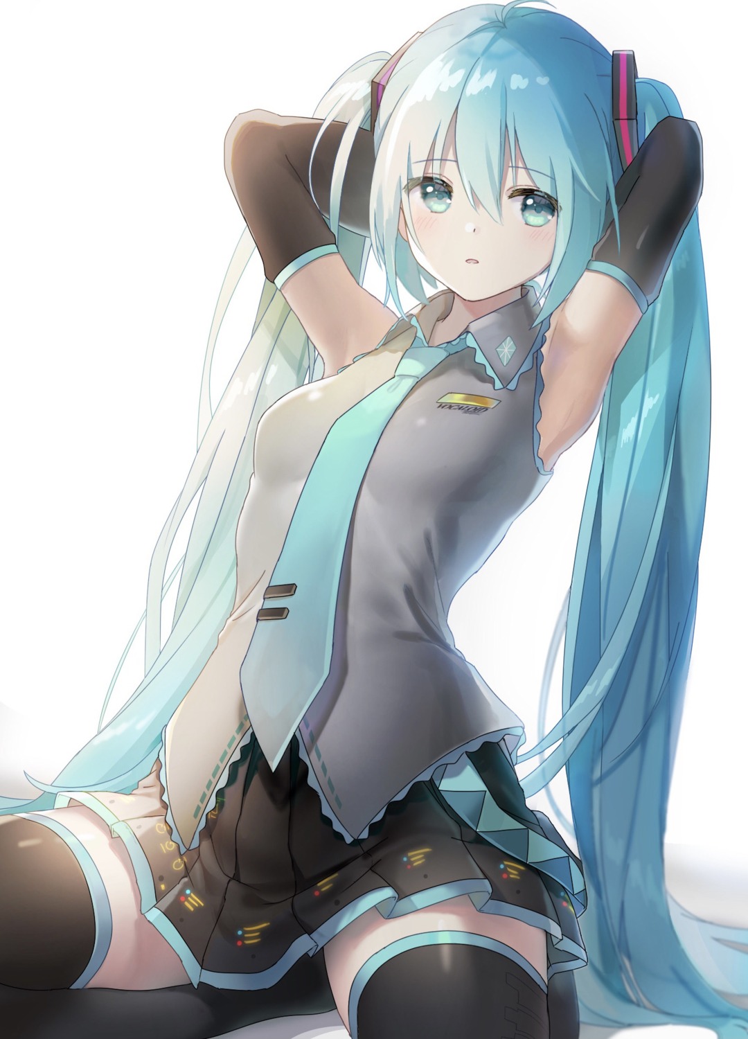 hatsune_miku thighhighs tsuki_ringo vocaloid