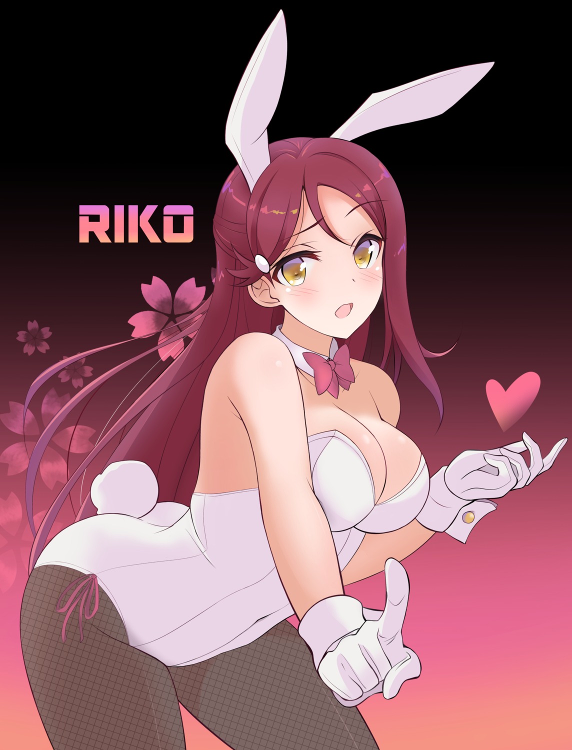 animal_ears bunny_ears bunny_girl fishnets love_live!_sunshine!! naopy pantyhose sakurauchi_riko tail