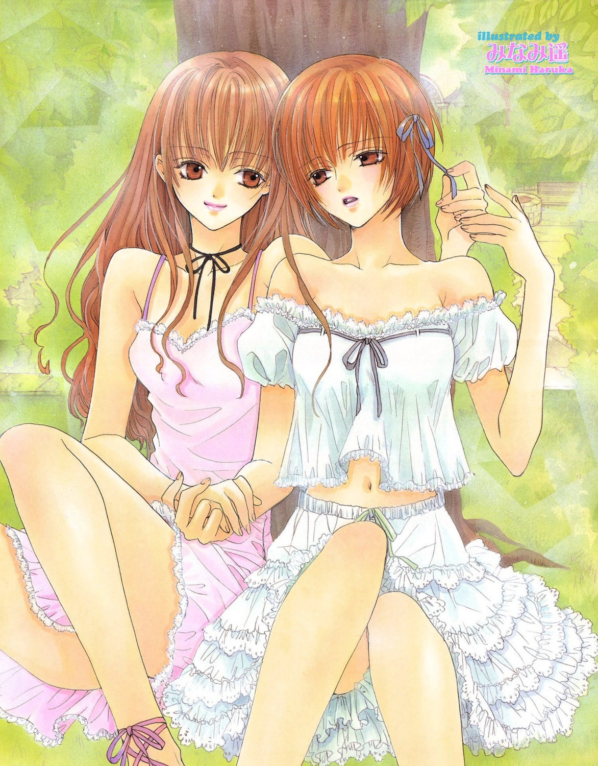 dress minami_haruka_(artist) summer_dress yuri