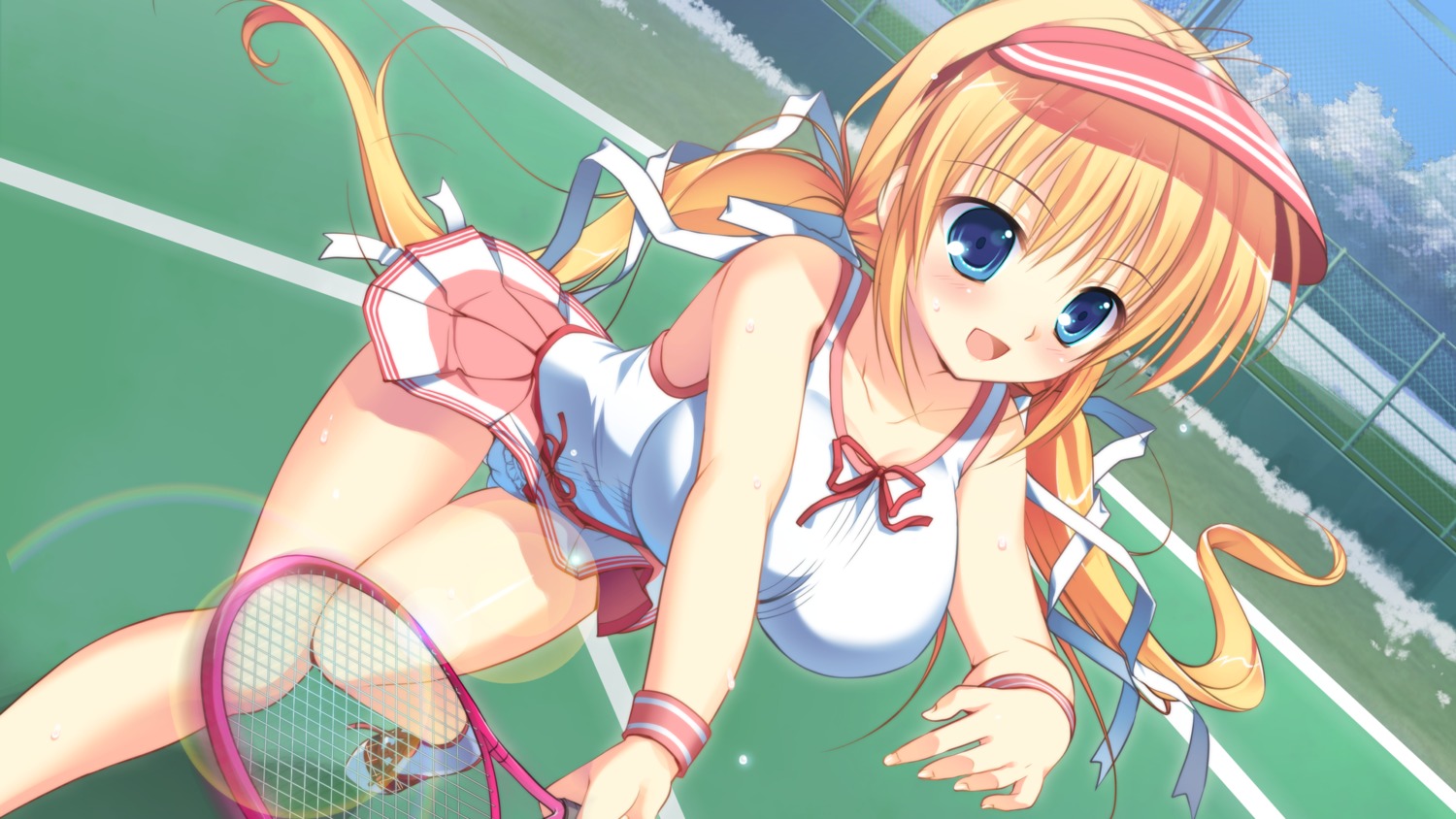 ex-one game_cg kazamatsuri_mana manatsu_no_yoru_no_yuki_monogatari mikeou pantsu skirt_lift tennis