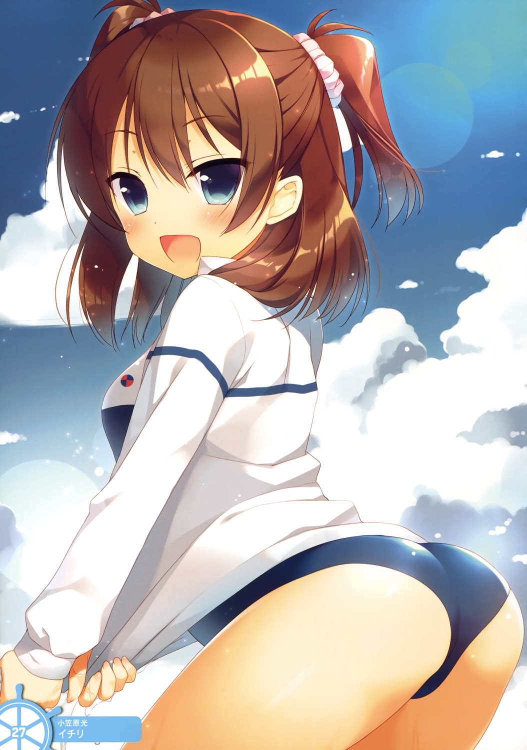 ass gym_uniform high_school_fleet ichiri ogasawara_hikari school_swimsuit swimsuits wet