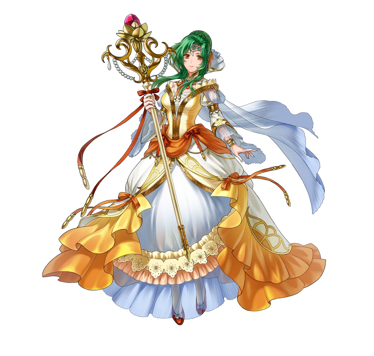 dress elincia_ridell_crimea fire_emblem fire_emblem:_akatsuki_no_megami kita_senri nintendo no_bra see_through weapon