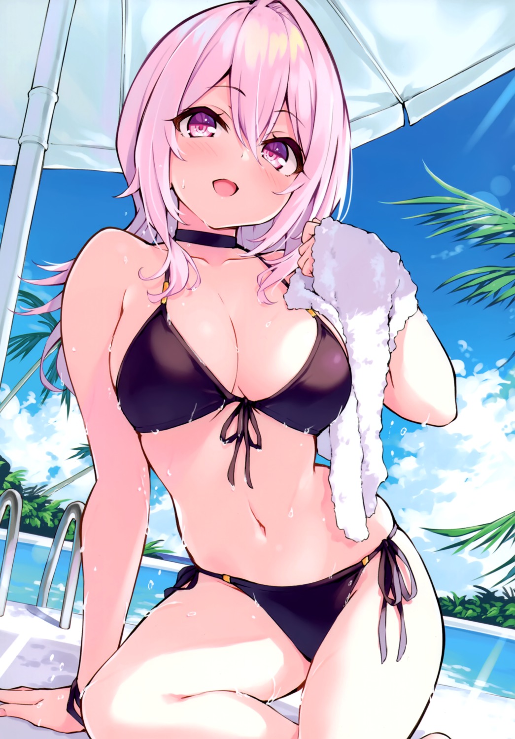 bikini hisen_kaede swimsuits wet