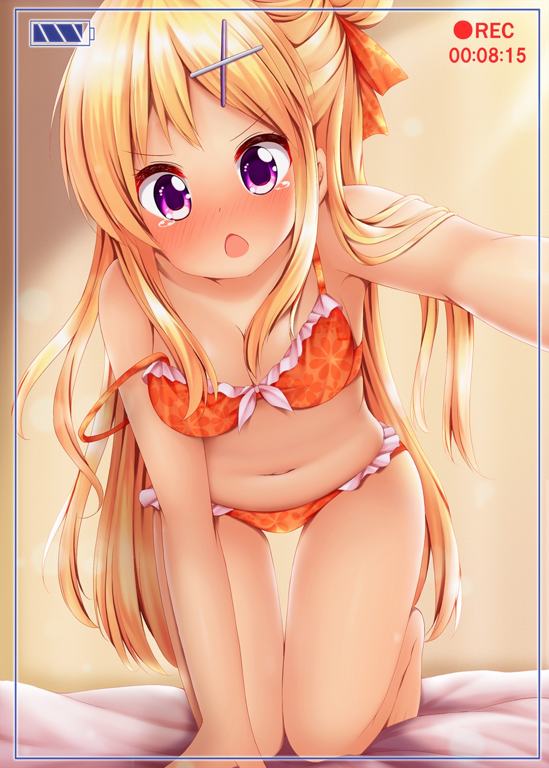 bikini cleavage kin'iro_mosaic kujou_karen minato_ojitan swimsuits