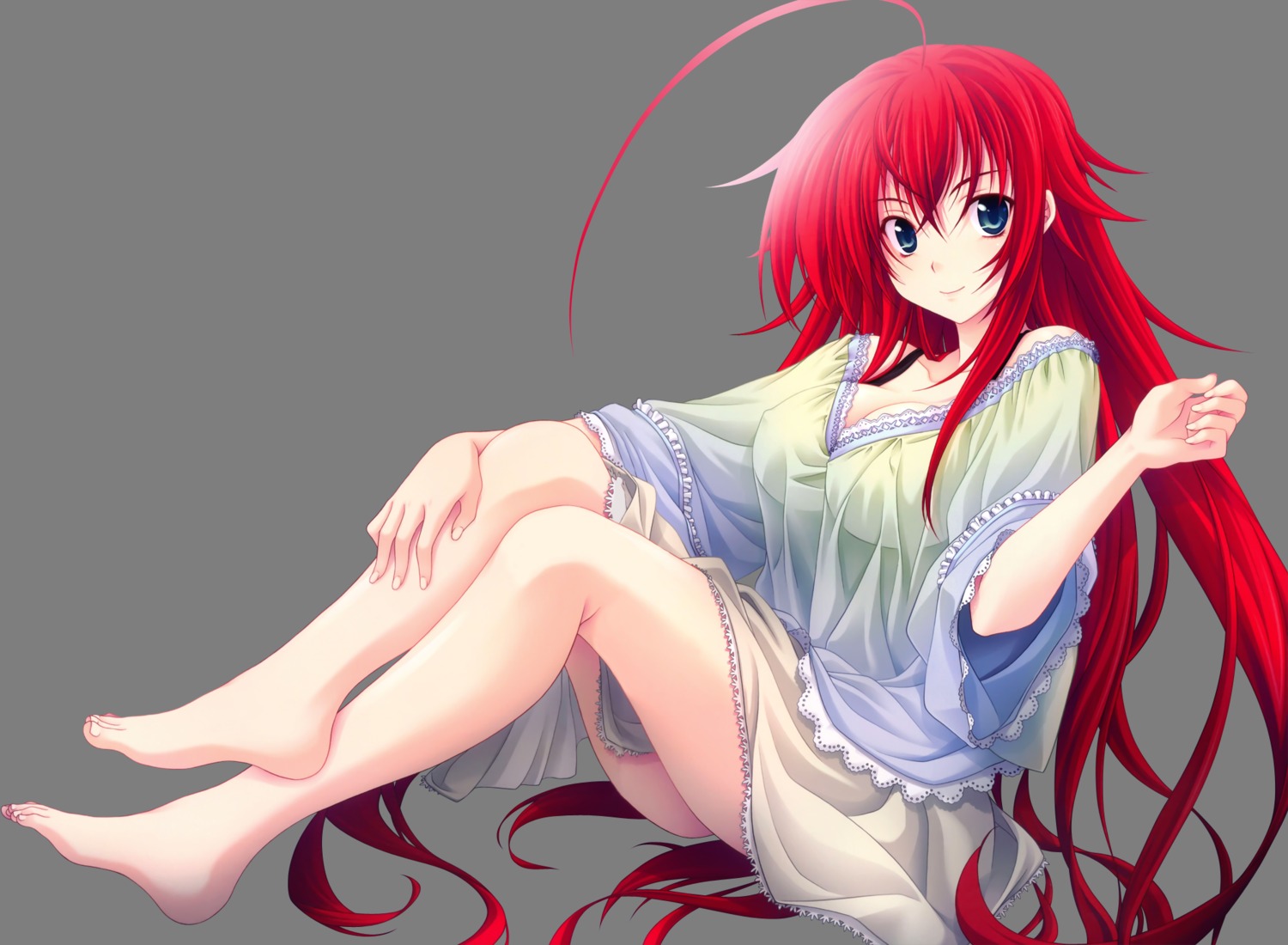 cleavage erect_nipples highschool_dxd miyama-zero rias_gremory see_through transparent_png