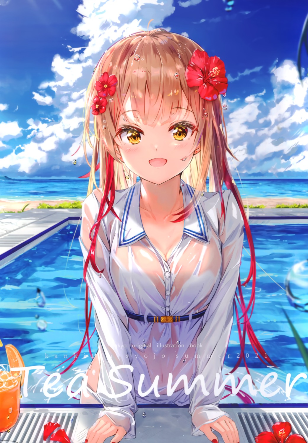 kankitsu_shoujo na_kyo no_bra see_through wet wet_clothes