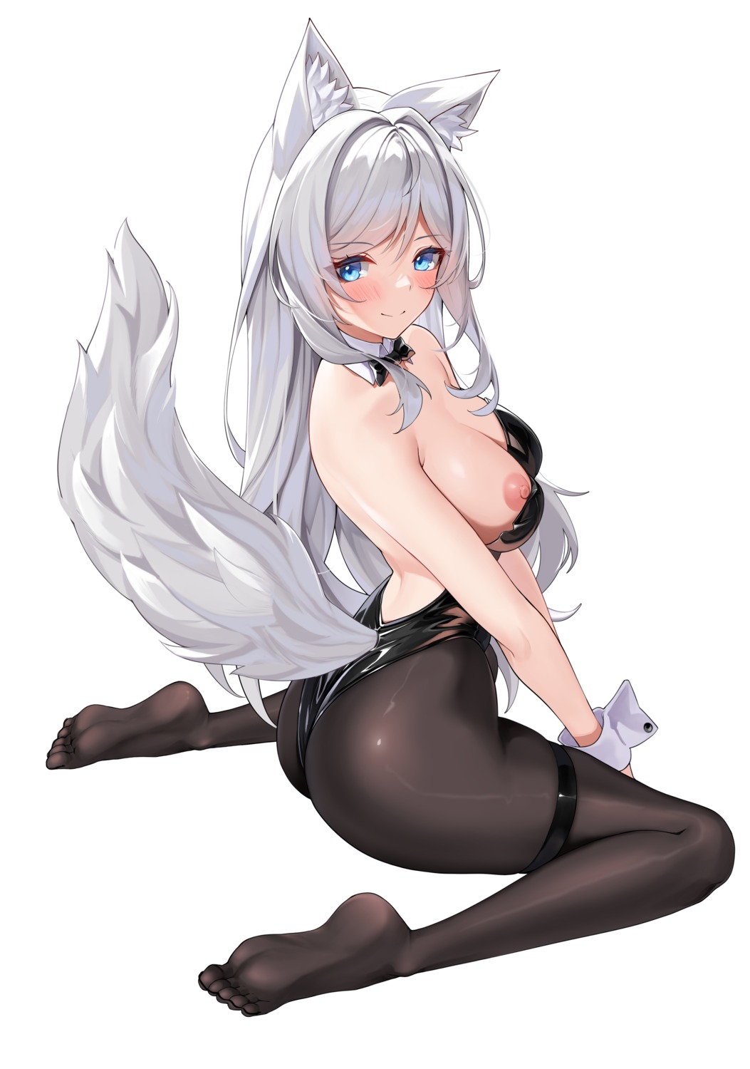 animal_ears ass breasts garter leotard matrix16 nipples no_bra pantyhose tail