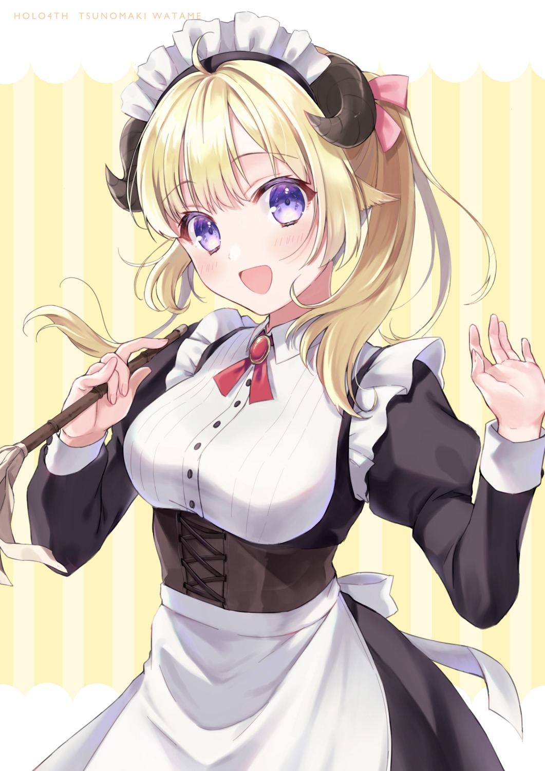 animal_ears horns kabi_akaru maid