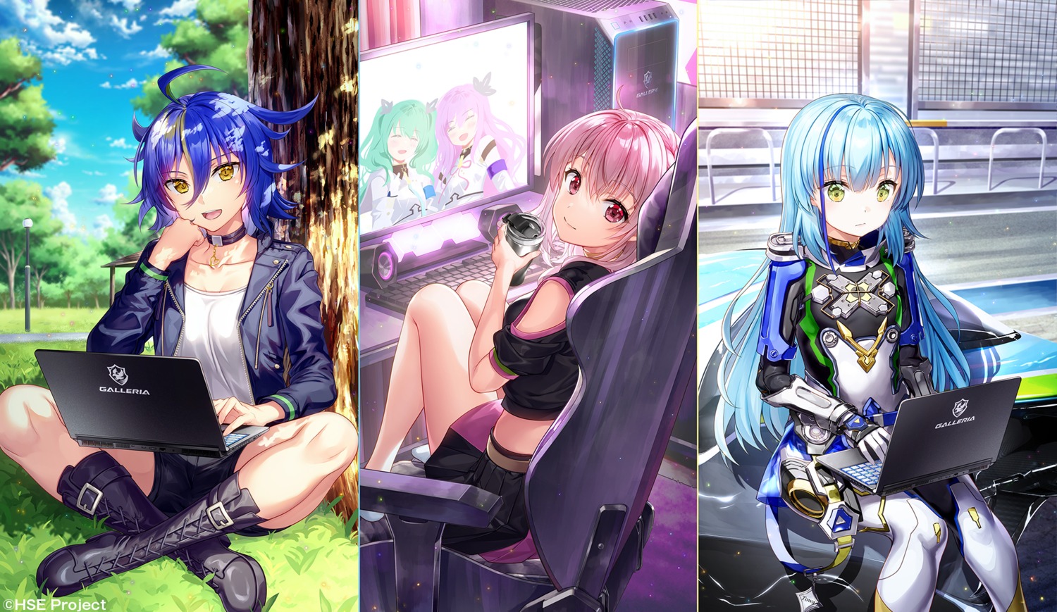 asakawa_kanata bodysuit fujima_takuya highspeed_etoile hyuuga_hikari komachi_towa kuzuryuu_akari rindou_rin