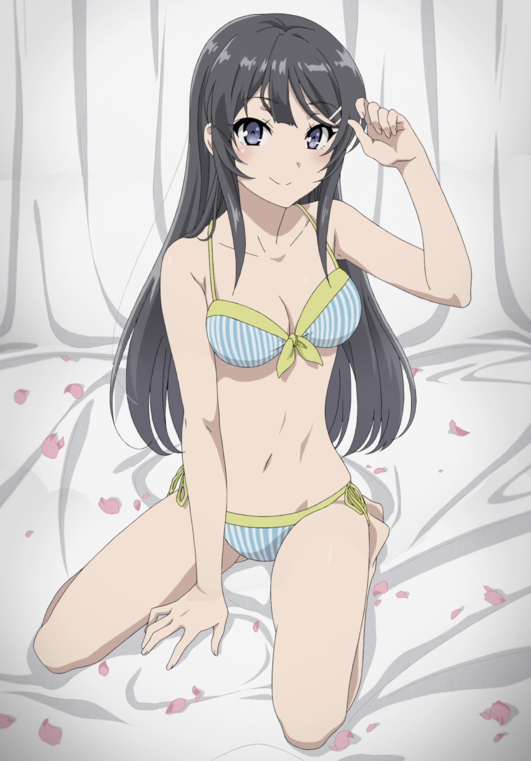 bra cap cleavage pantsu sakurajima_mai seishun_buta_yarou shimapan string_panties tagme