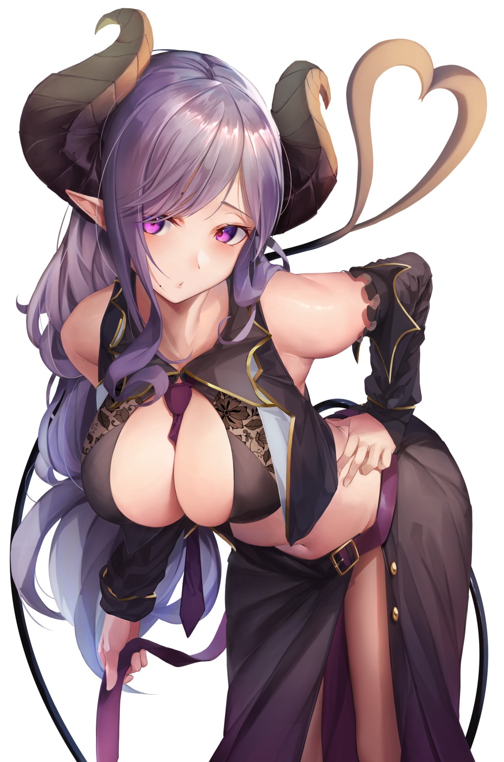 breasts honey_strap horns mugimaccha nanashi_inc. saionji_mary