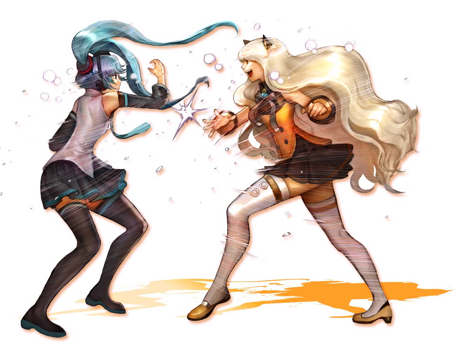 gd_choco hatsune_miku seeu slam_dunk thighhighs vocaloid