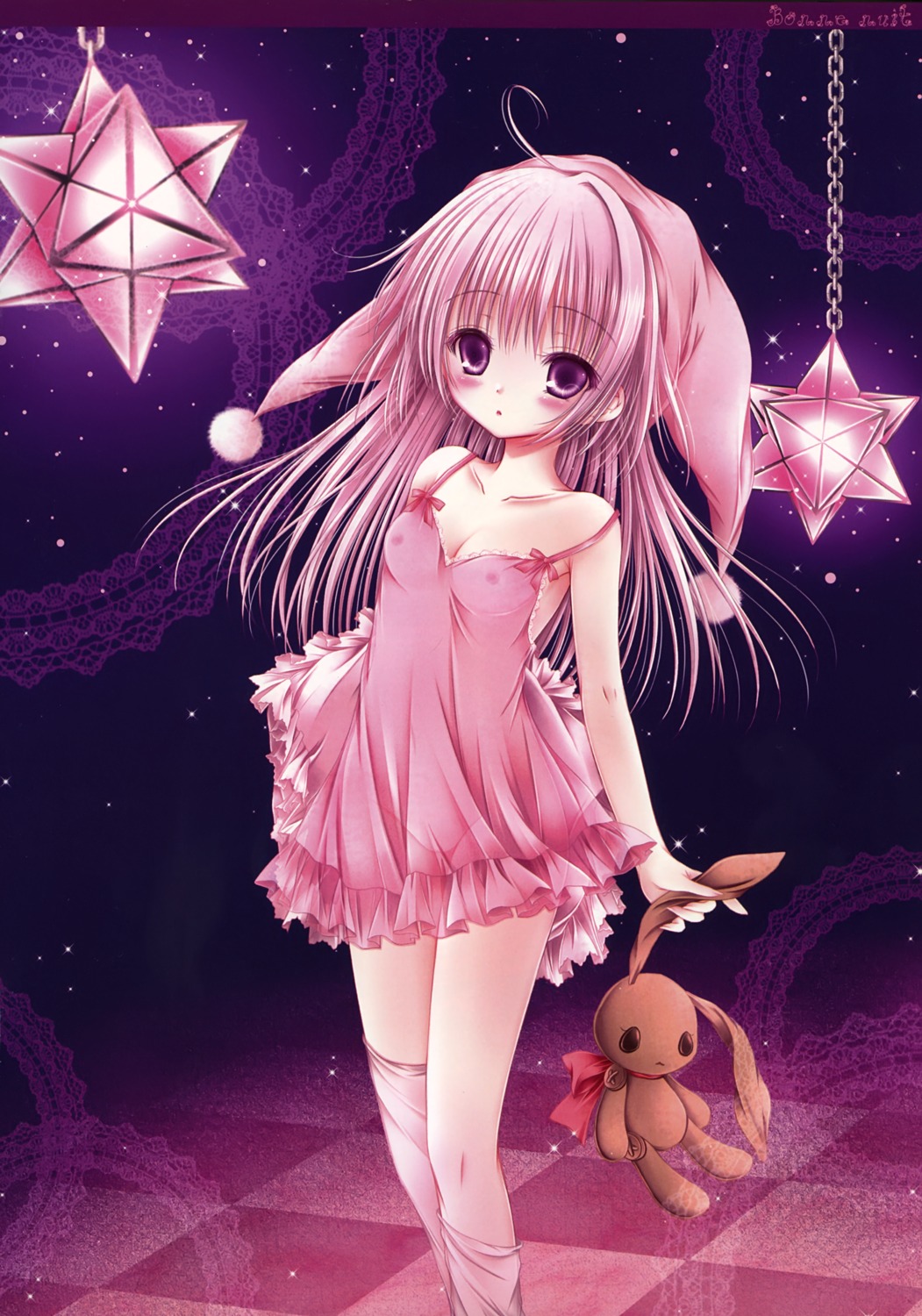 dress loli mubi_alice nipples no_bra nopan see_through thighhighs