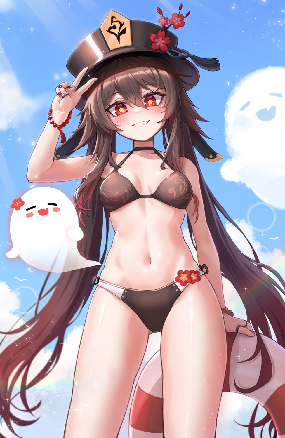 bikini genshin_impact hu_tao kokukyukeo swimsuits