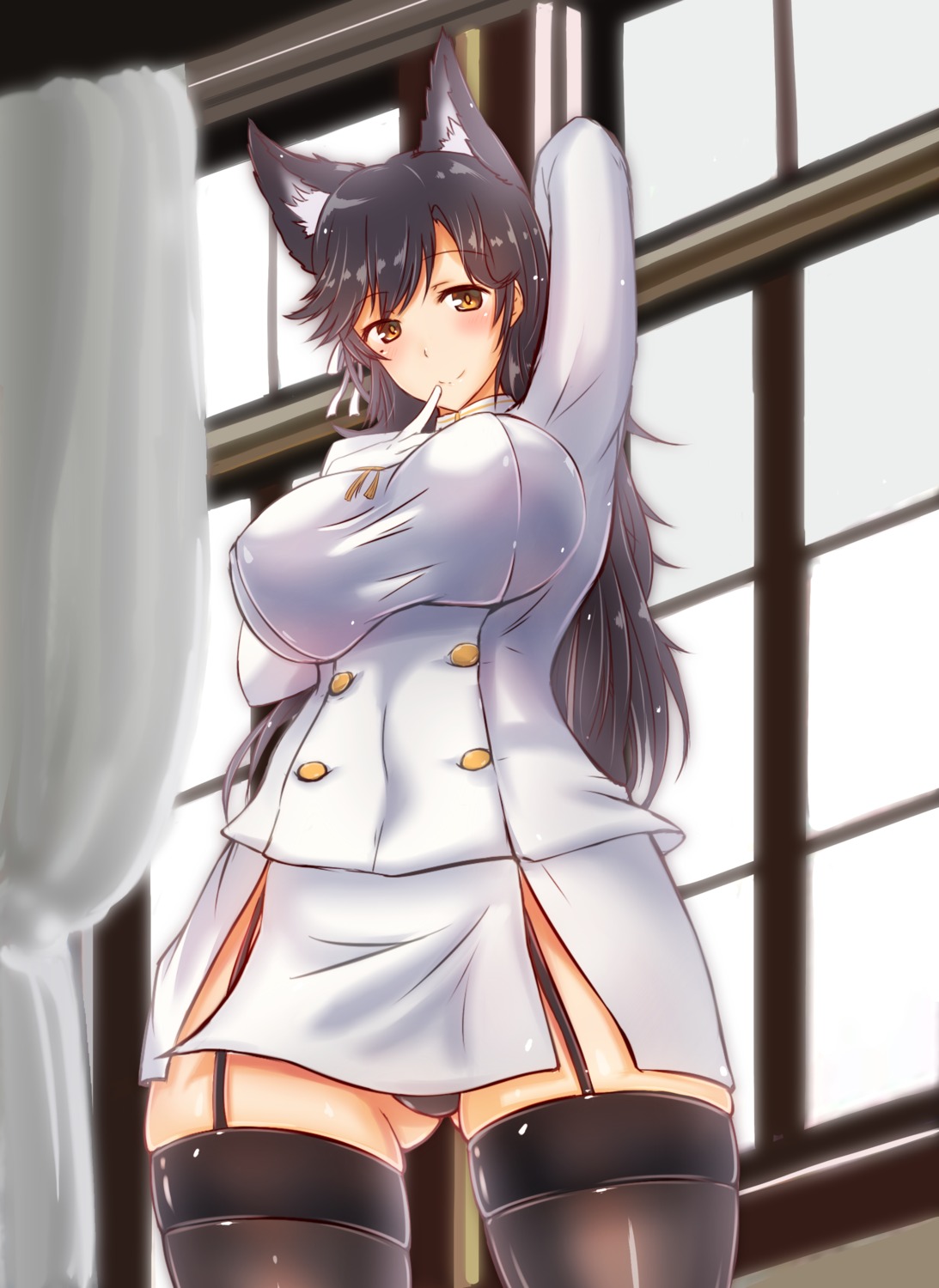 animal_ears atago_(azur_lane) azur_lane fujikusa pantsu stockings thighhighs uniform