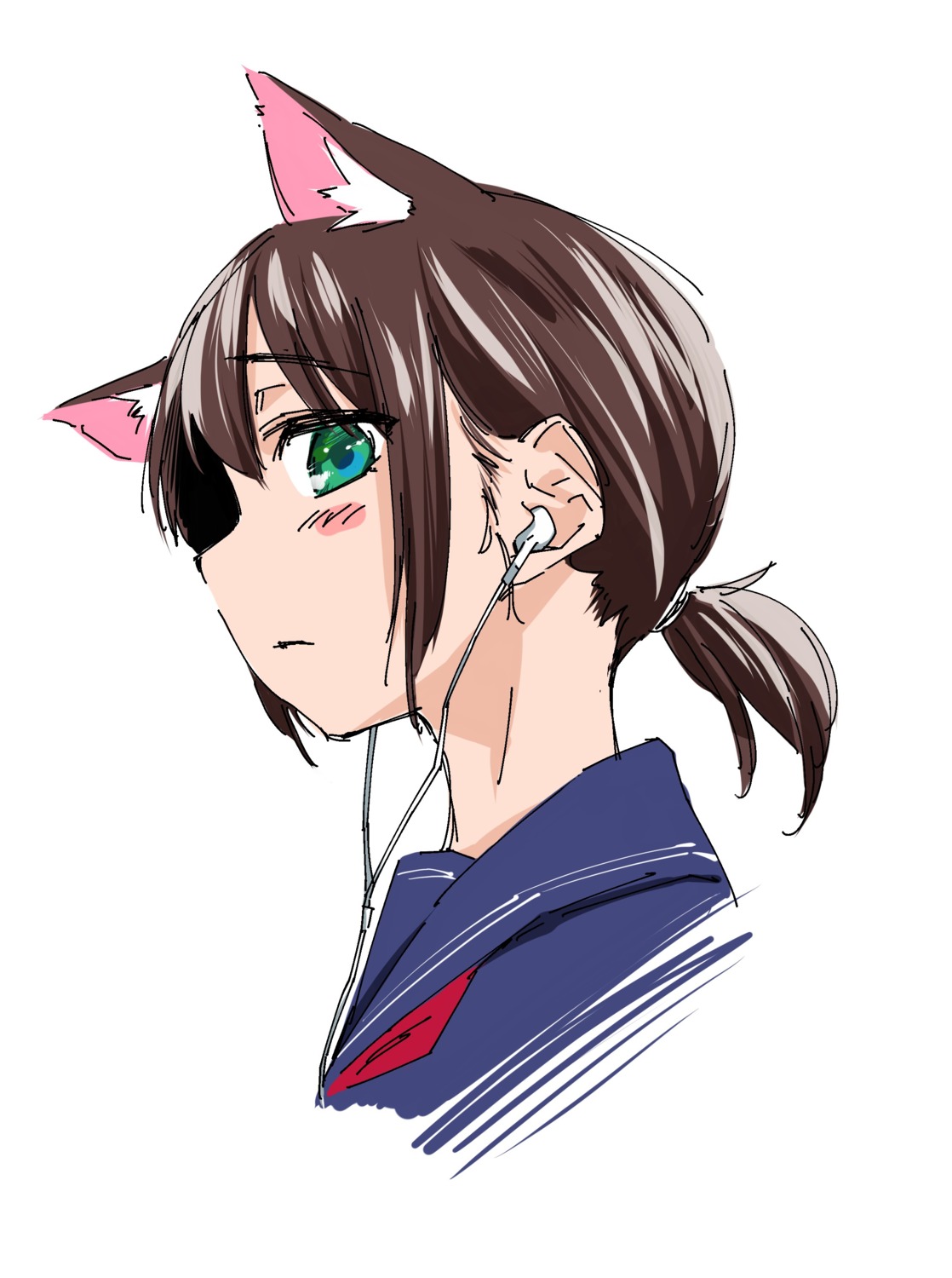 animal_ears esuke nekomimi seifuku sketch