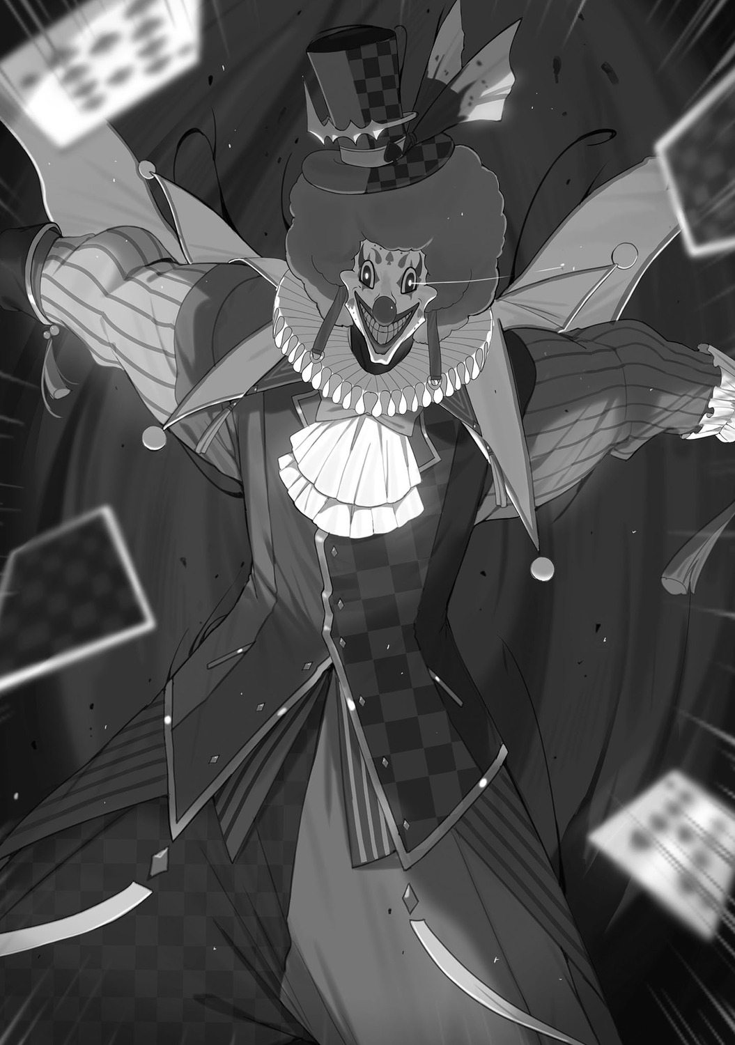 touzai kage no jitsuryokusha ni naritakute! cid kagenou goldy gilded  quinton (kage no jitsuryokusha ni naritakute!) armor eyepatch monochrome  uniform, #1060465