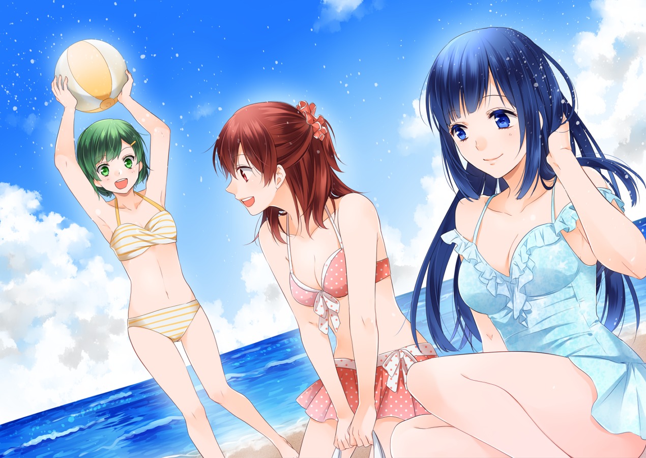 bikini boyfriend_(kari) cleavage hatsumi_(mdr323) shujinkou_(bf_kari) swimsuits