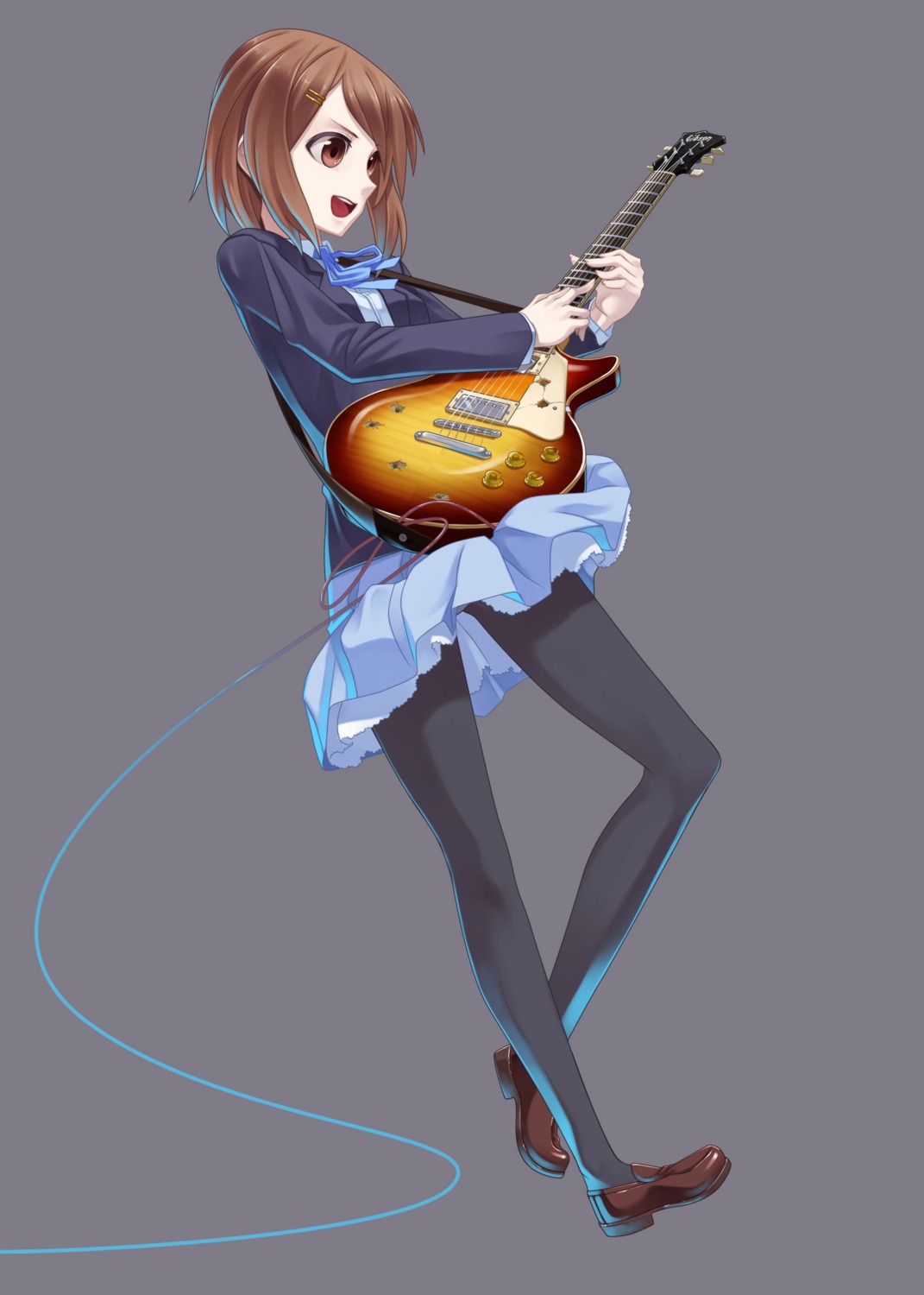 guitar hamada_youho hirasawa_yui k-on! pantyhose seifuku