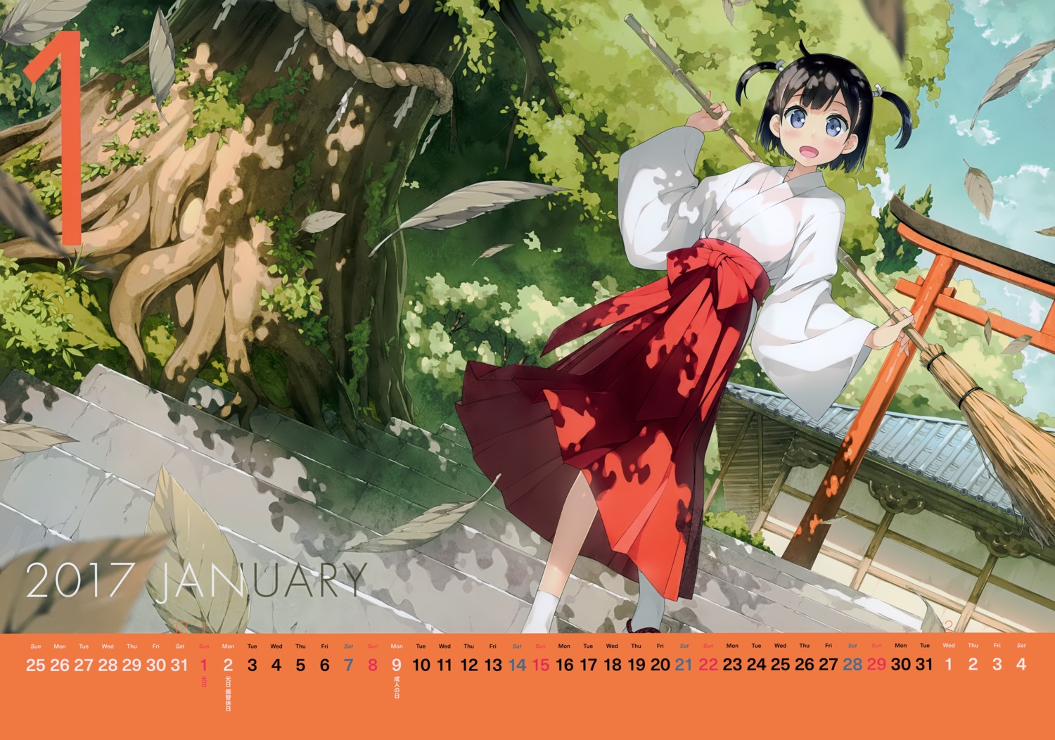 calendar kantoku komomo_(kantoku) miko