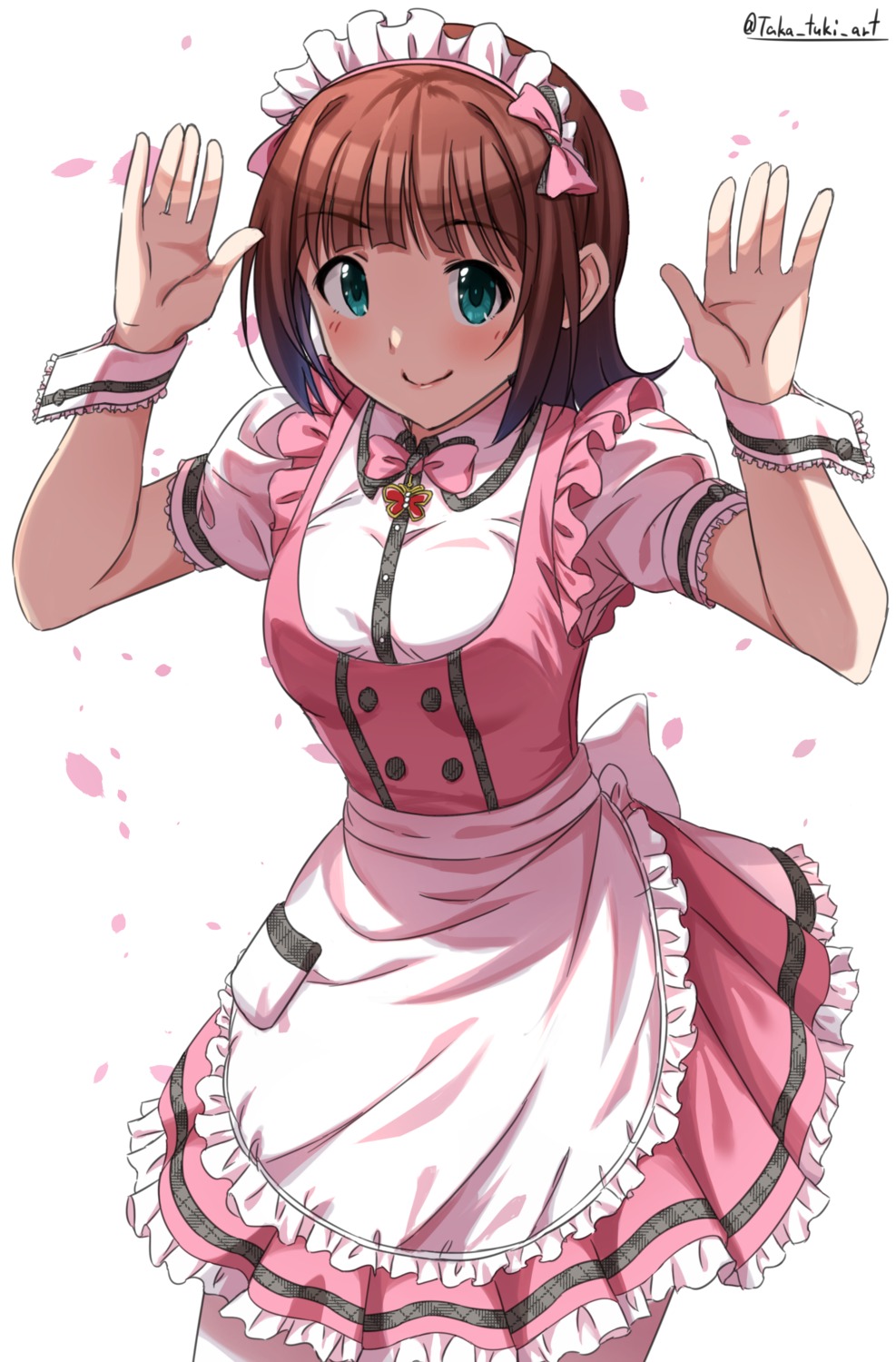 amami_haruka maid takatsuki_p the_idolm@ster waitress