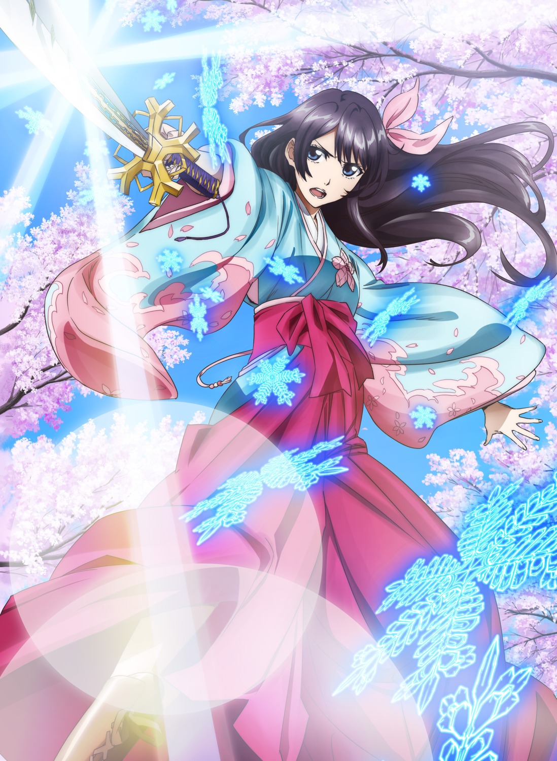 amamiya_sakura_(shin_sakura_taisen) japanese_clothes kudou_masashi shin_sakura_taisen sword