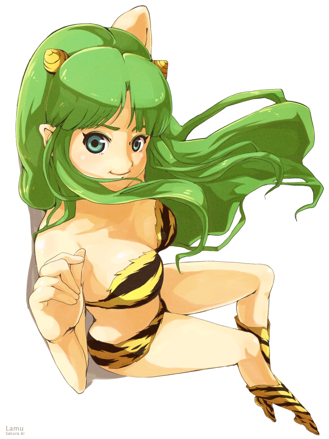 bikini ceal-sakura-ai cleavage horns lum swimsuits urusei_yatsura